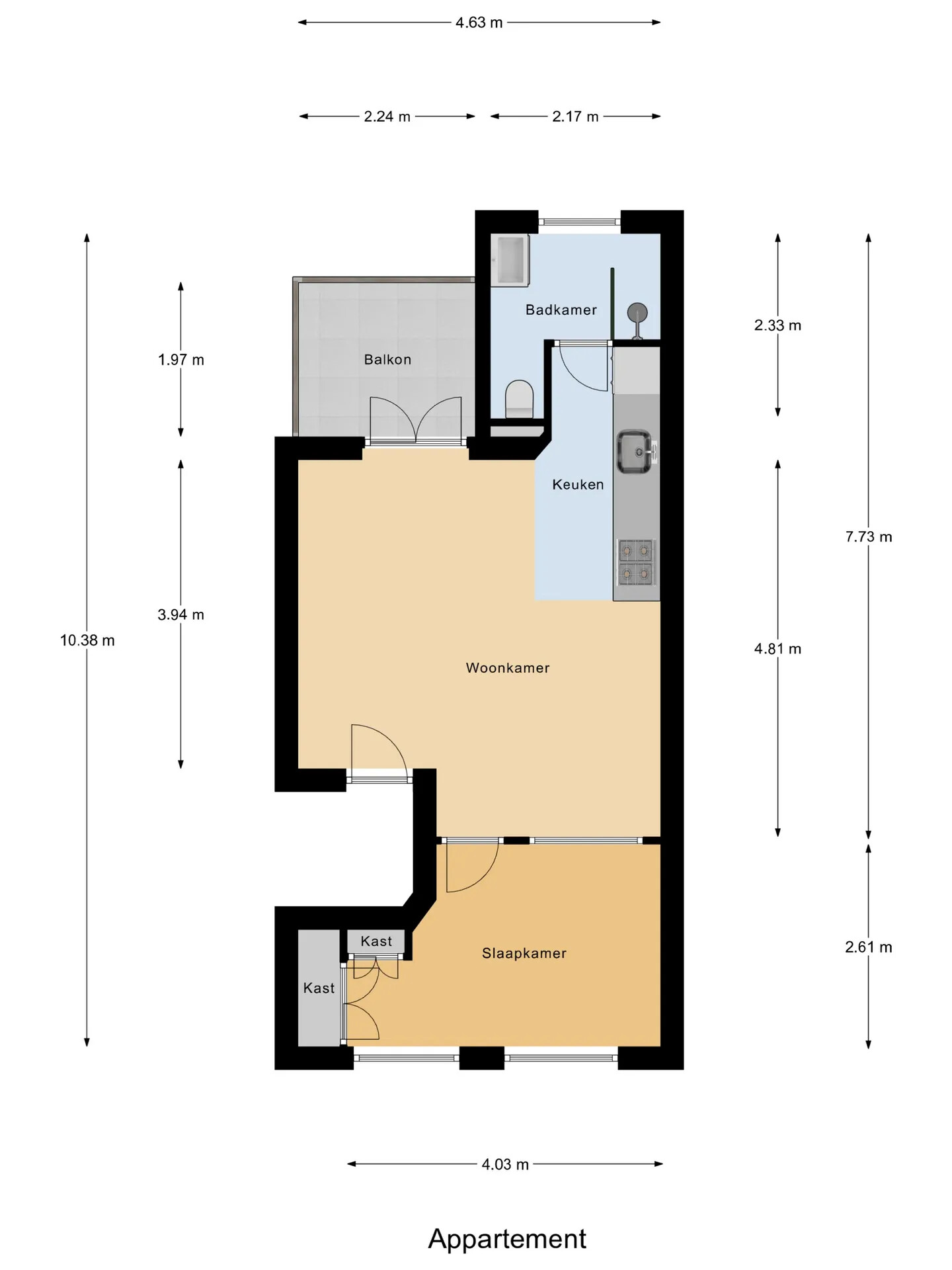 Studio te koop: Barentszstraat 269, Amsterdam