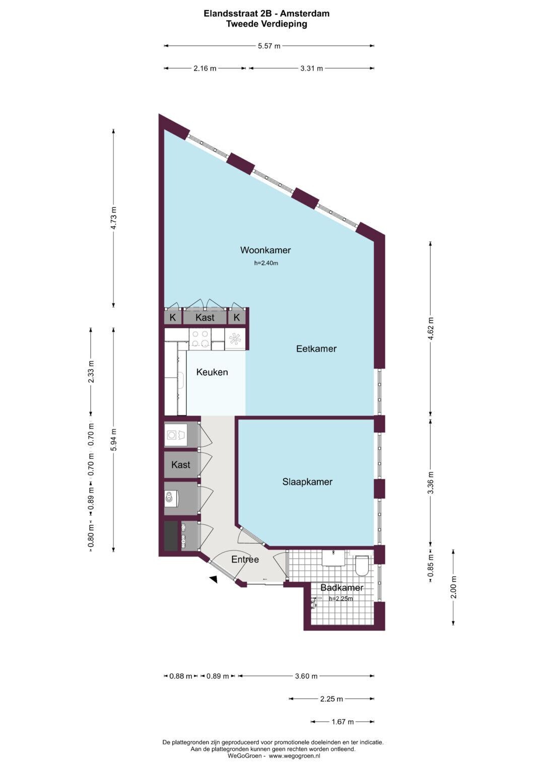 Appartement te koop: Elandsstraat 2B, Amsterdam