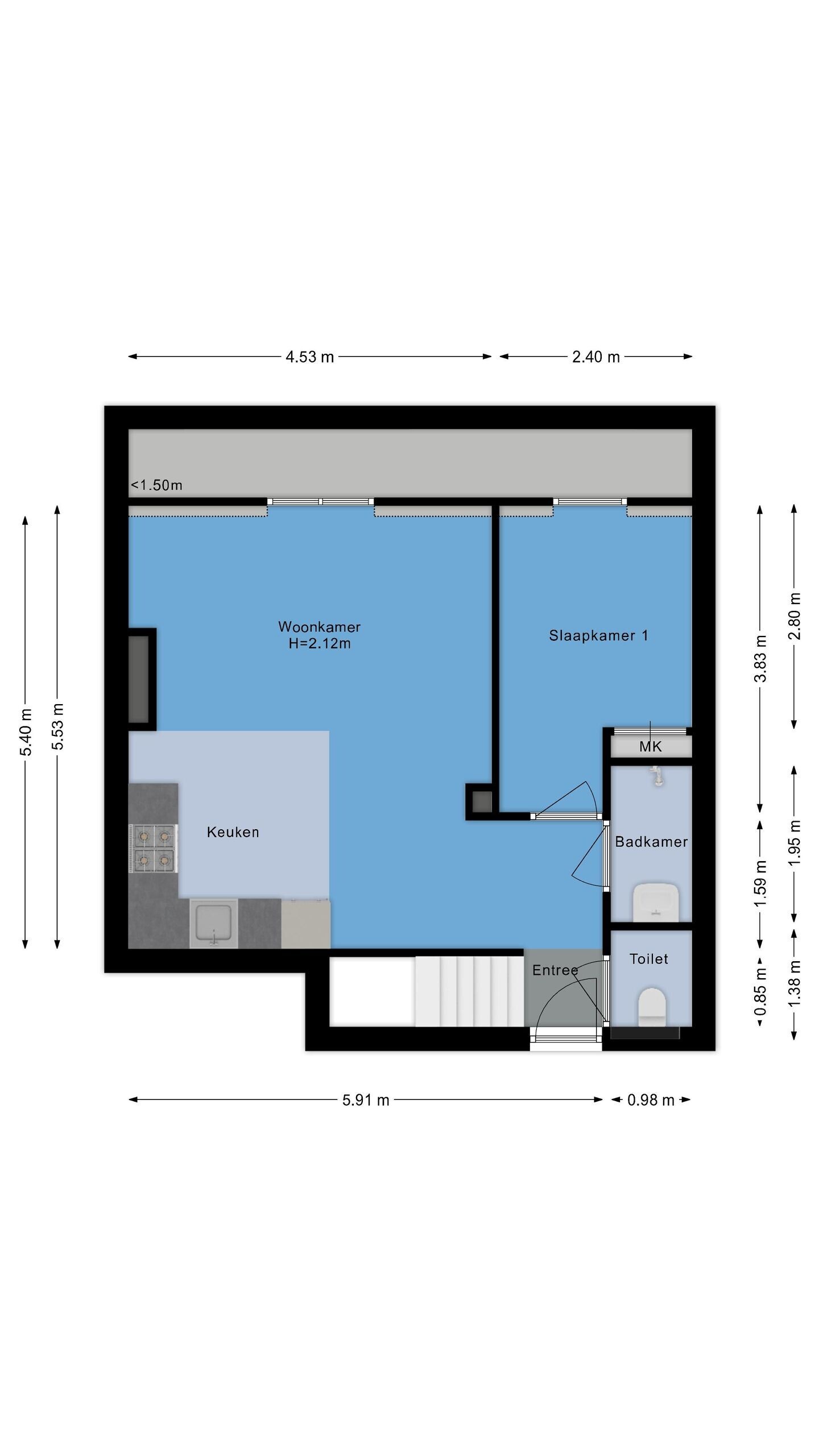 Appartement te koop: Marnixstraat 323-4B, Amsterdam