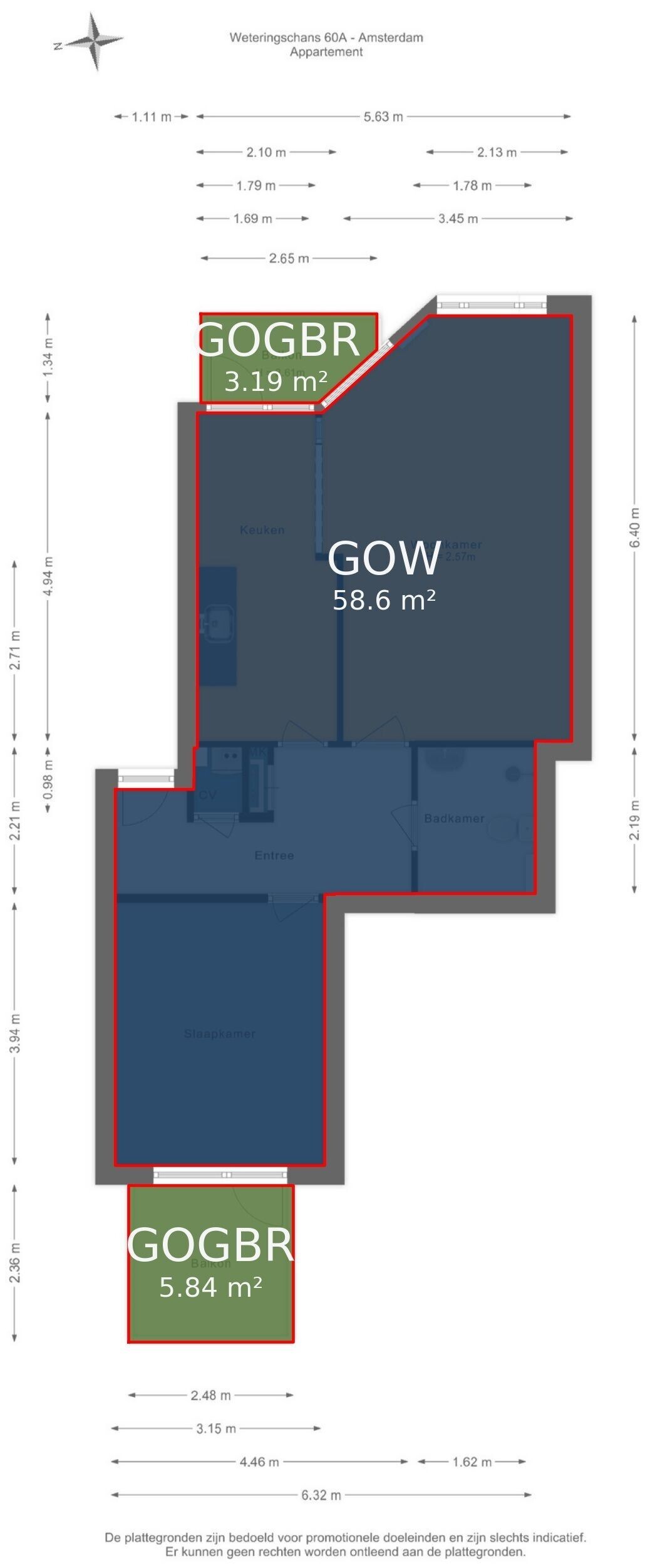 Appartement te koop: Weteringschans 60A, Amsterdam