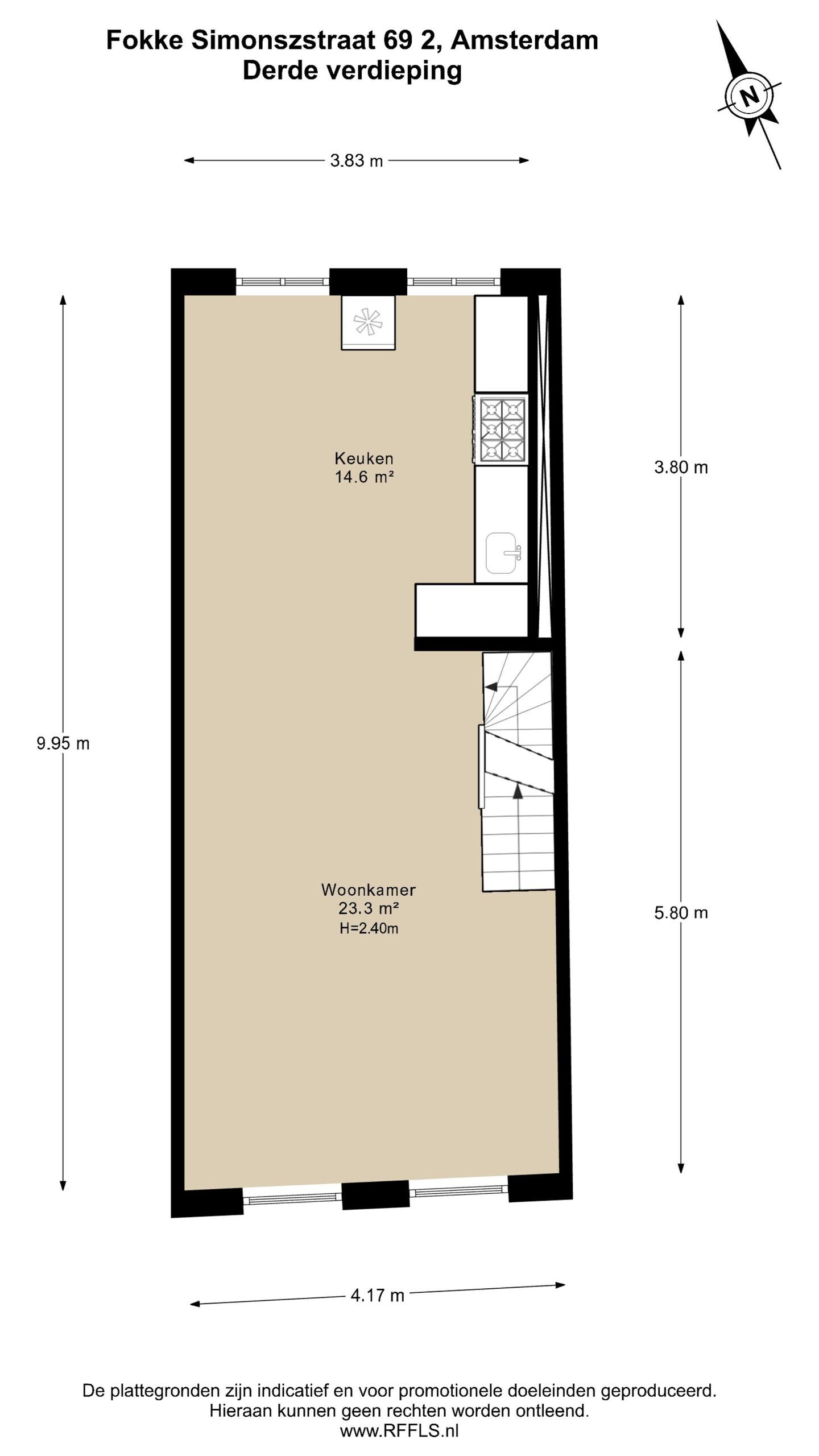 Appartement te koop: Fokke Simonszstraat 69-2, Amsterdam