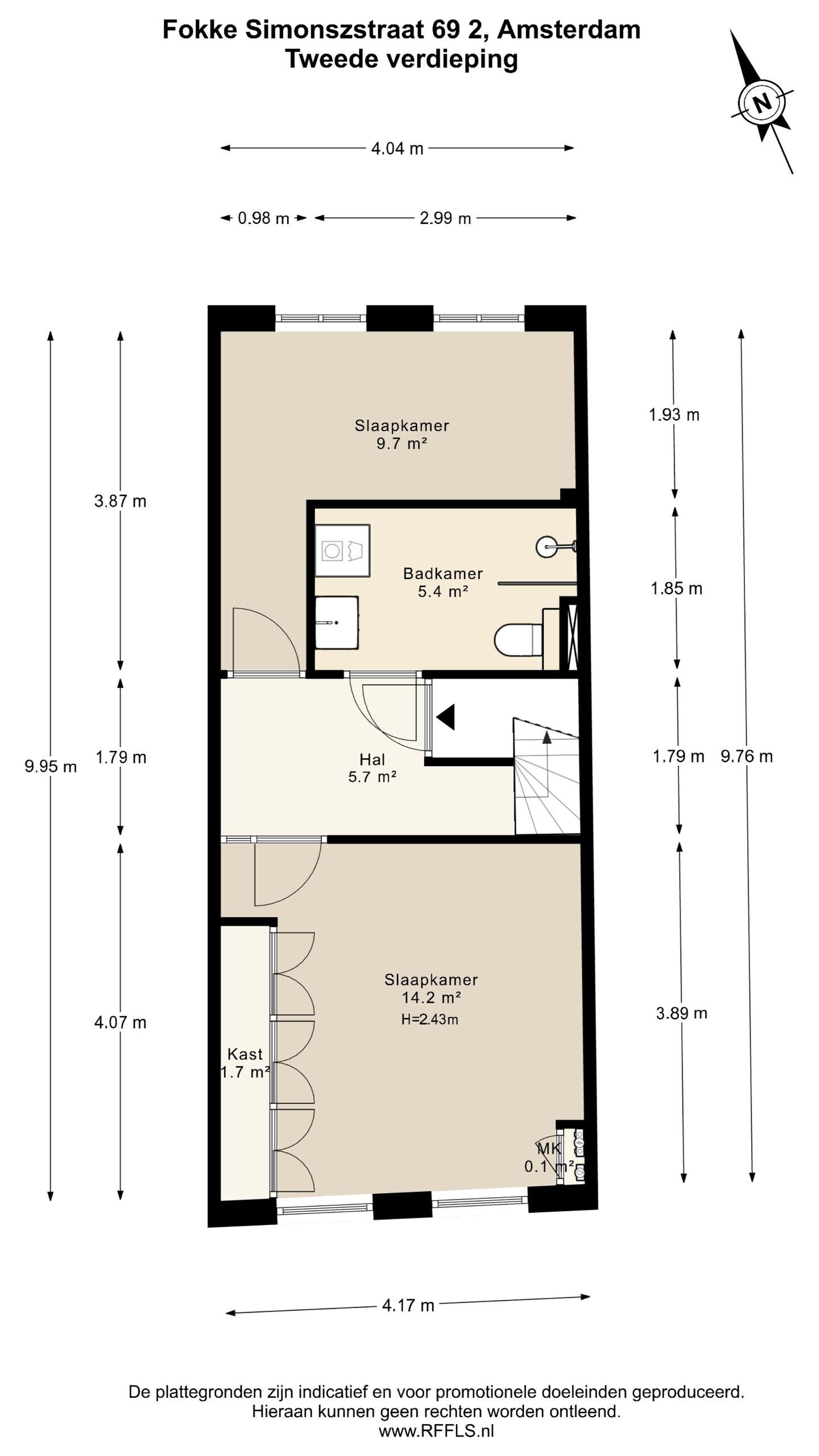 Appartement te koop: Fokke Simonszstraat 69-2, Amsterdam