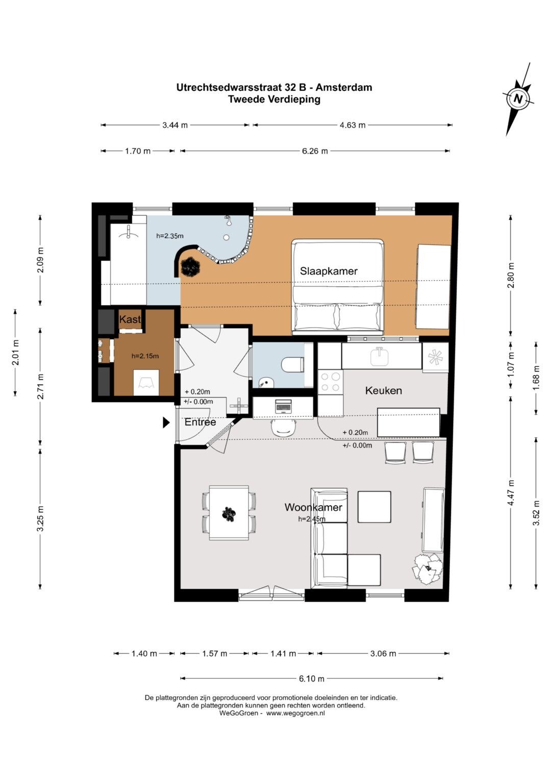 Appartement te koop: Utrechtsedwarsstraat 32B, Amsterdam
