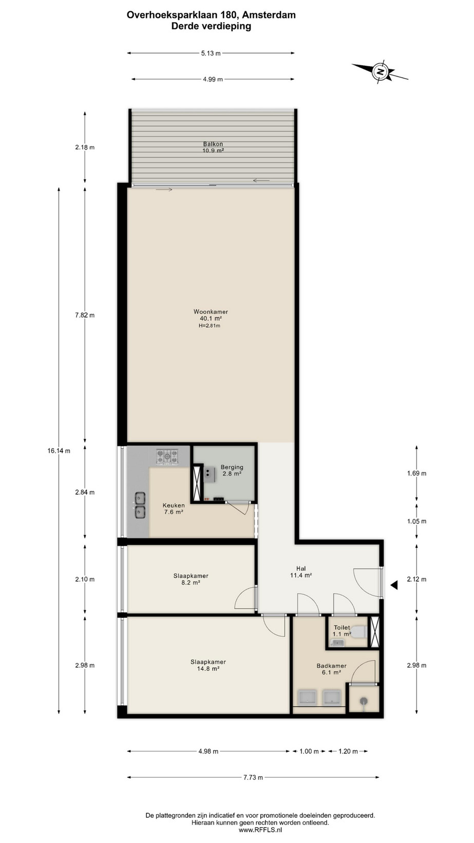 Appartement te koop: Overhoeksparklaan 180, Amsterdam