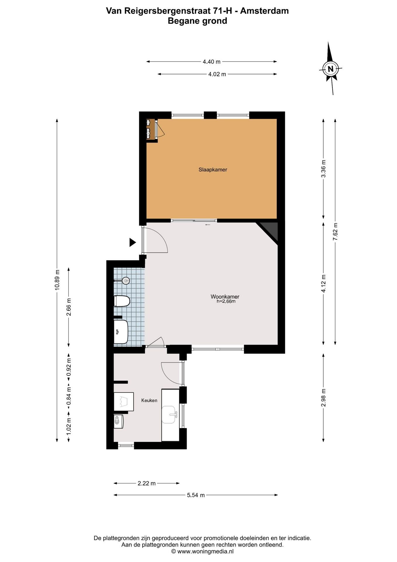 Studio te koop: Van Reigersbergenstraat 71H, Amsterdam