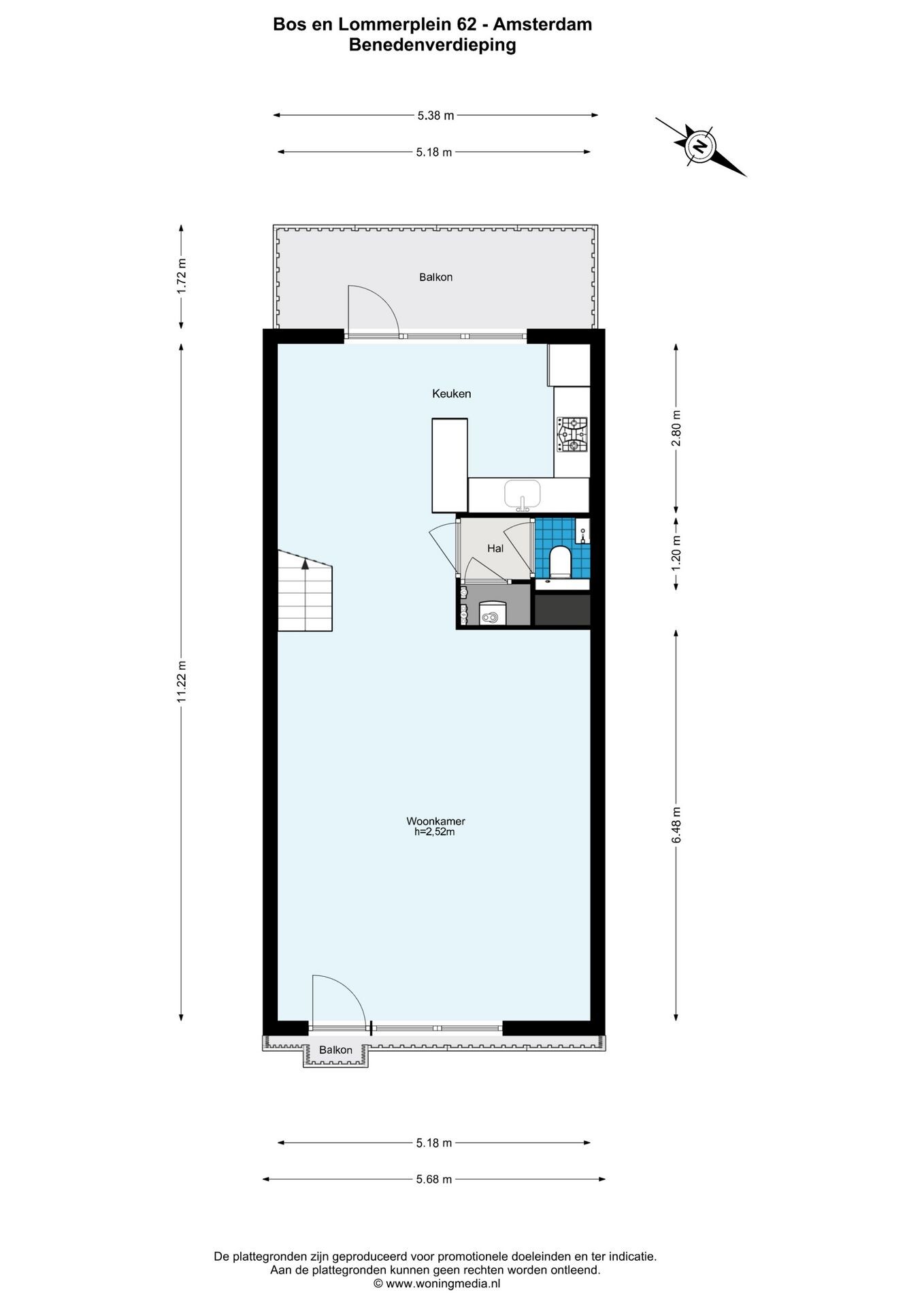 Appartement te koop: Bos en Lommerplein 62, Amsterdam