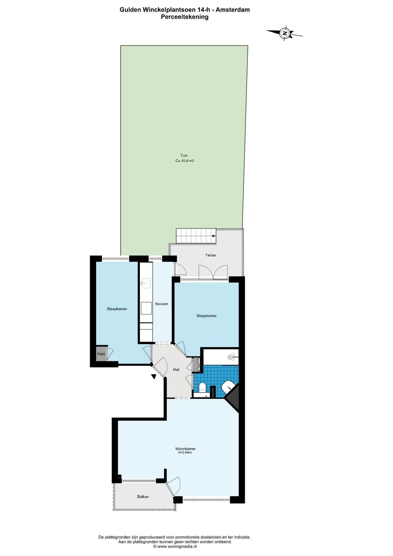 Appartement te koop: Gulden Winckelplantsoen 14H, Amsterdam