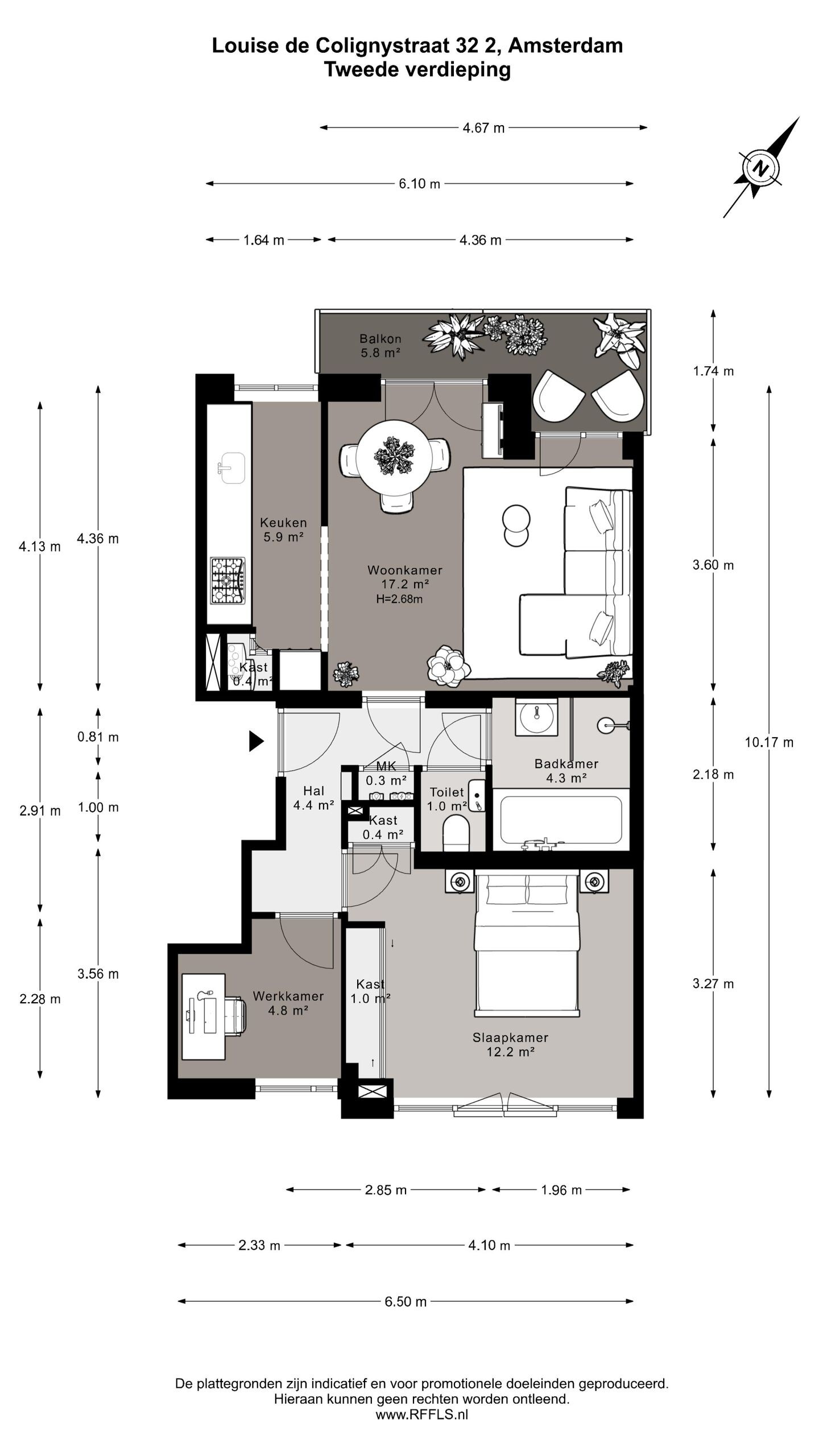 Appartement te koop: Louise de Colignystraat 32-3, Amsterdam
