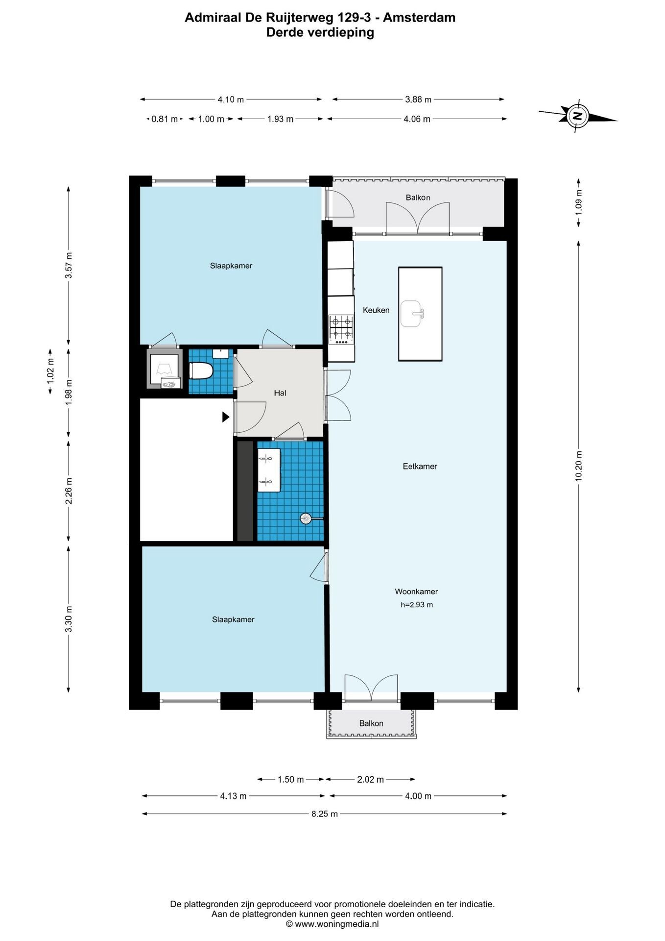 Appartement te koop: Admiraal De Ruijterweg 129-3, Amsterdam