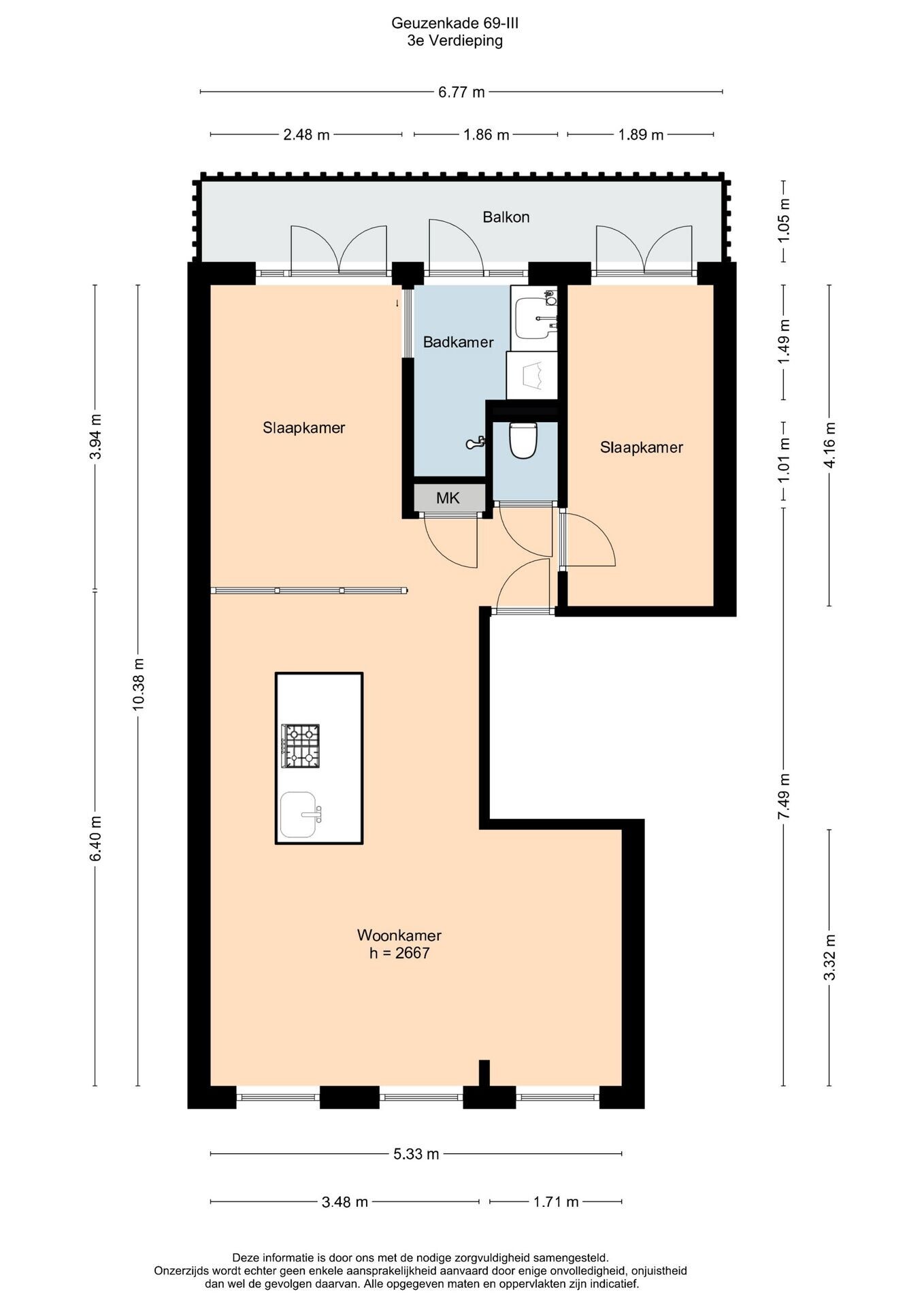 Appartement te koop: Geuzenkade 69-3, Amsterdam
