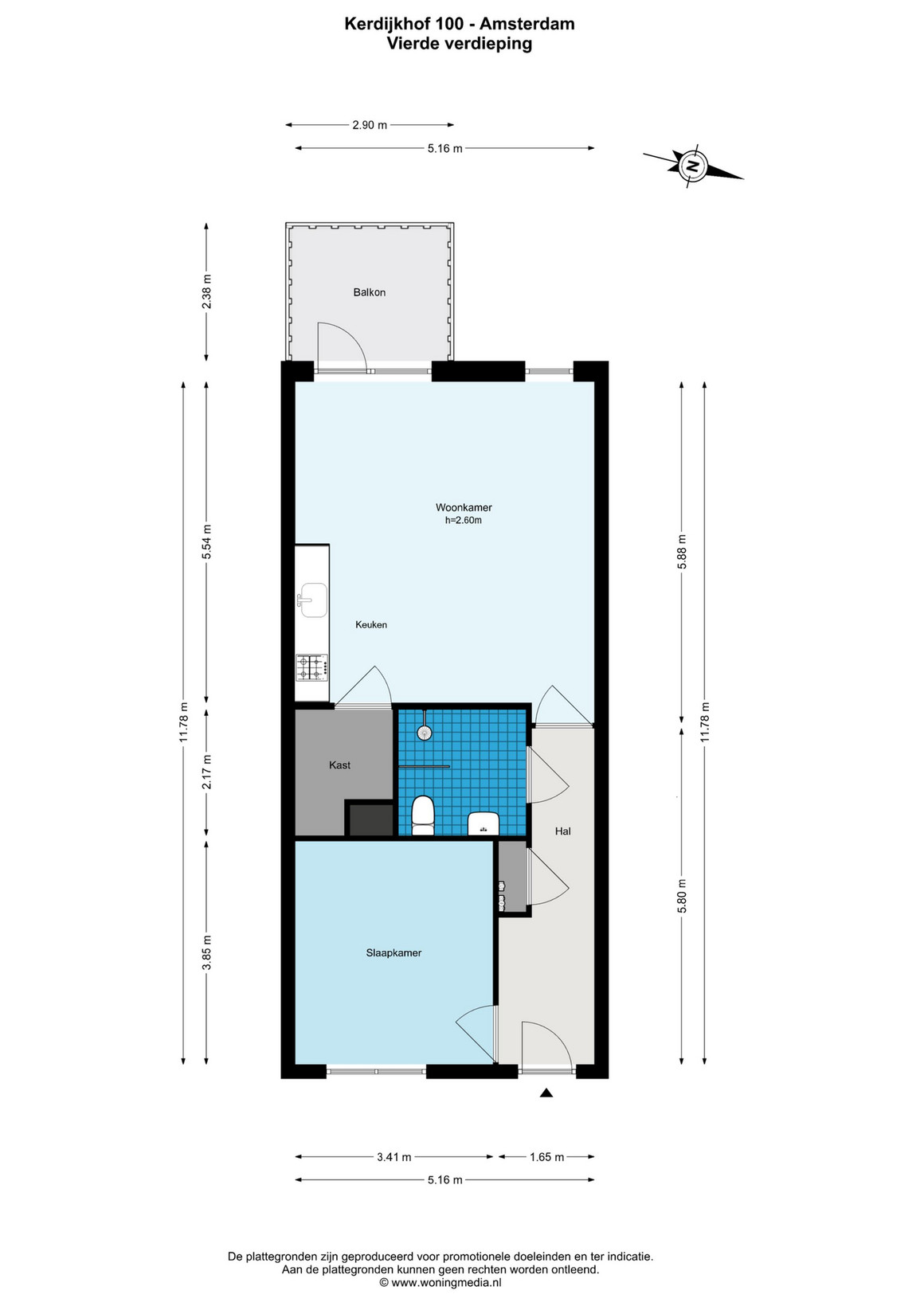 Appartement te koop: Kerdijkhof 100, Amsterdam