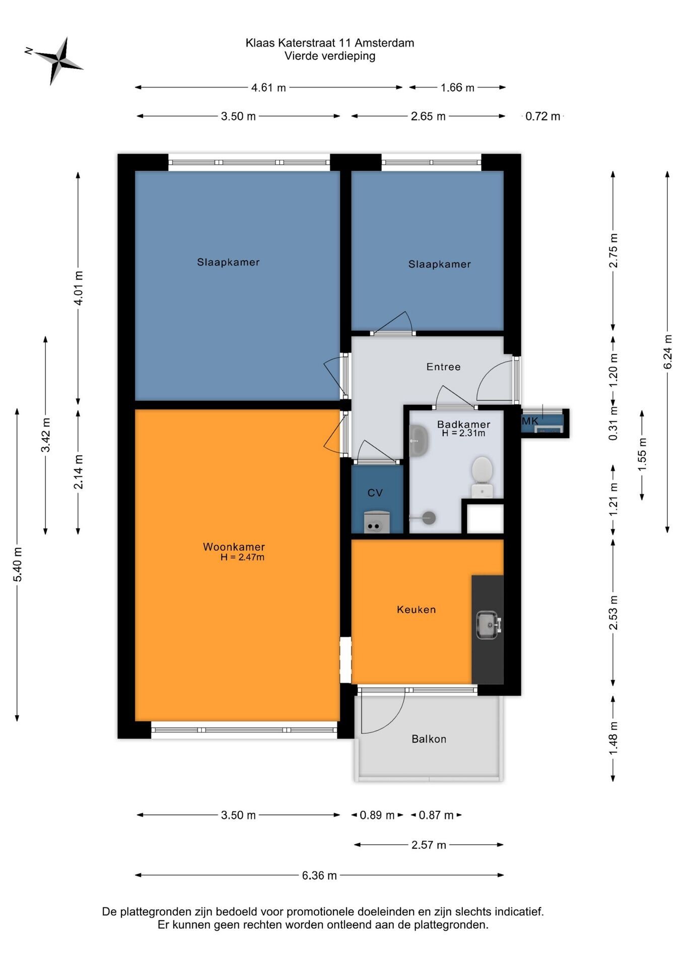 Appartement te koop: Klaas Katerstraat 11, Amsterdam