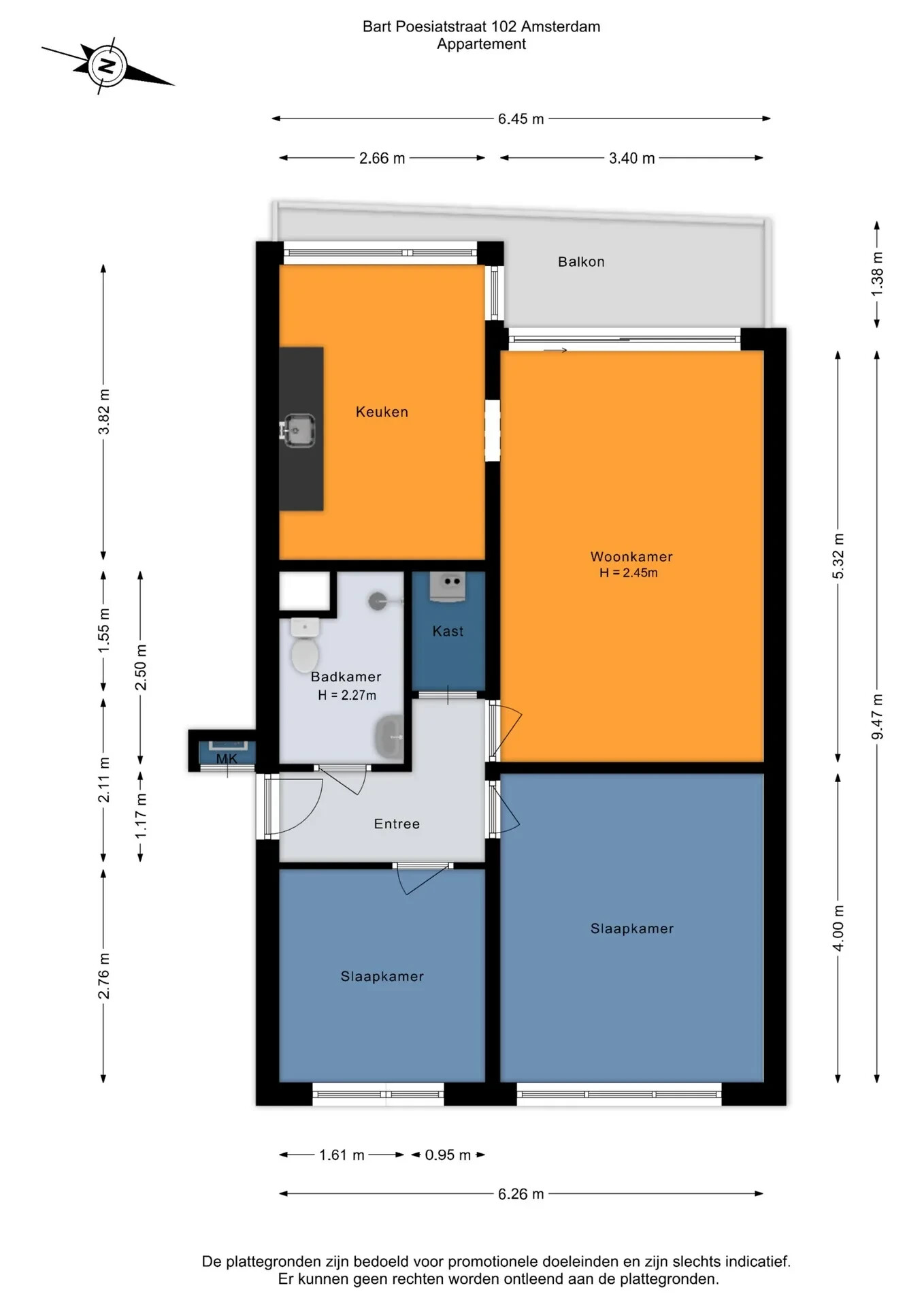 Appartement te koop: Bart Poesiatstraat 102, Amsterdam