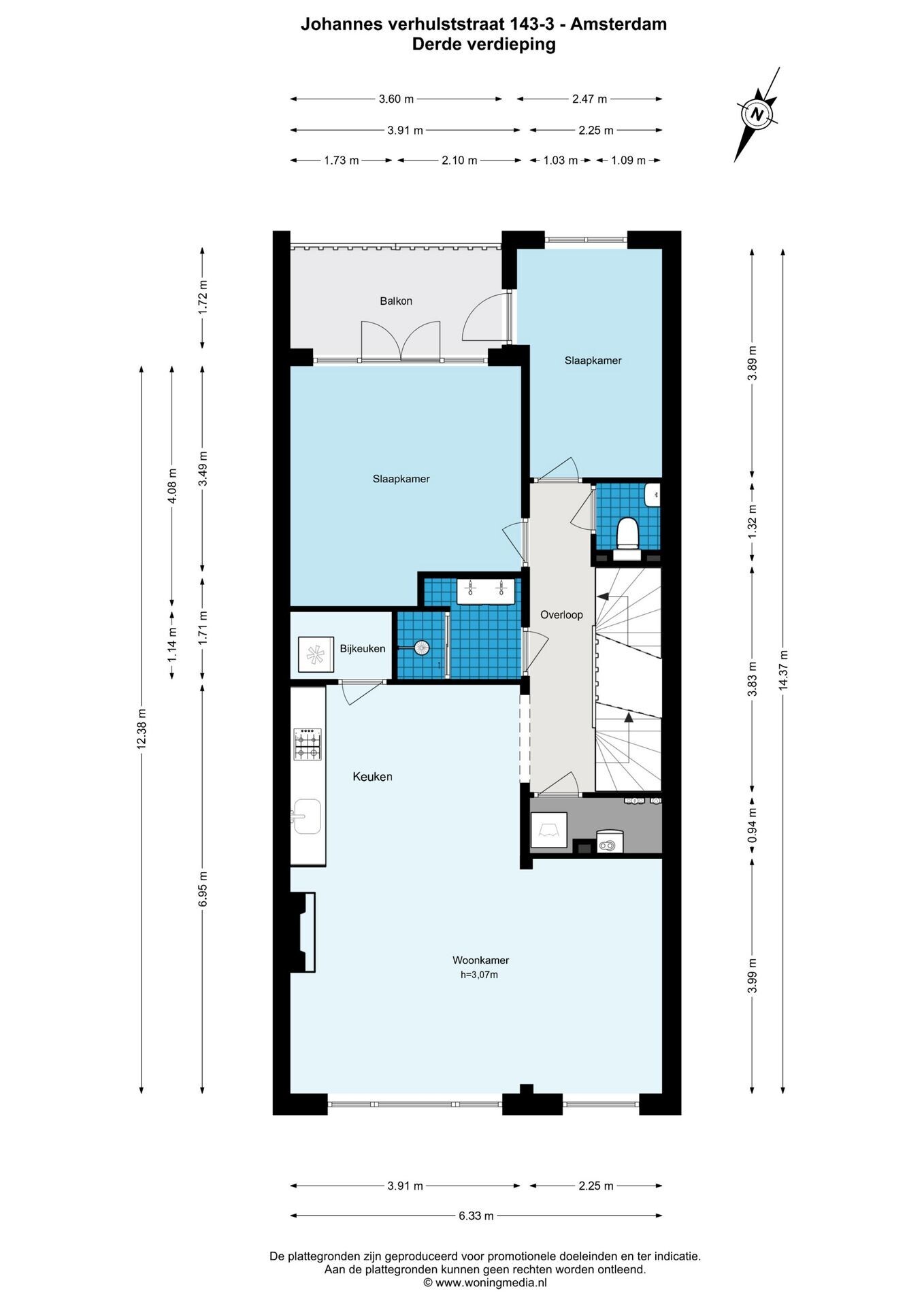 Appartement te koop: Johannes Verhulststraat 143D, Amsterdam