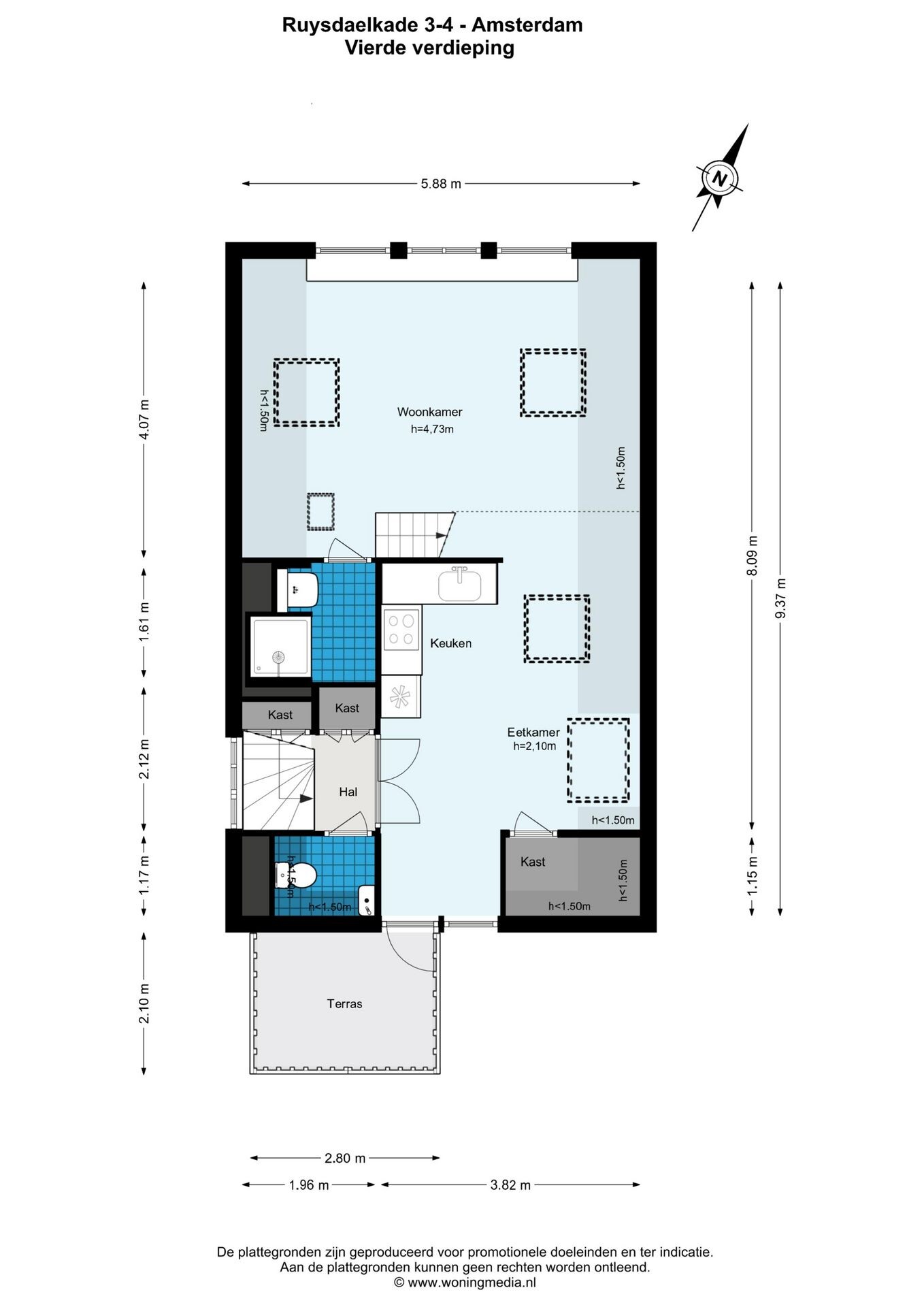 Appartement te koop: Ruysdaelkade 3-4, Amsterdam