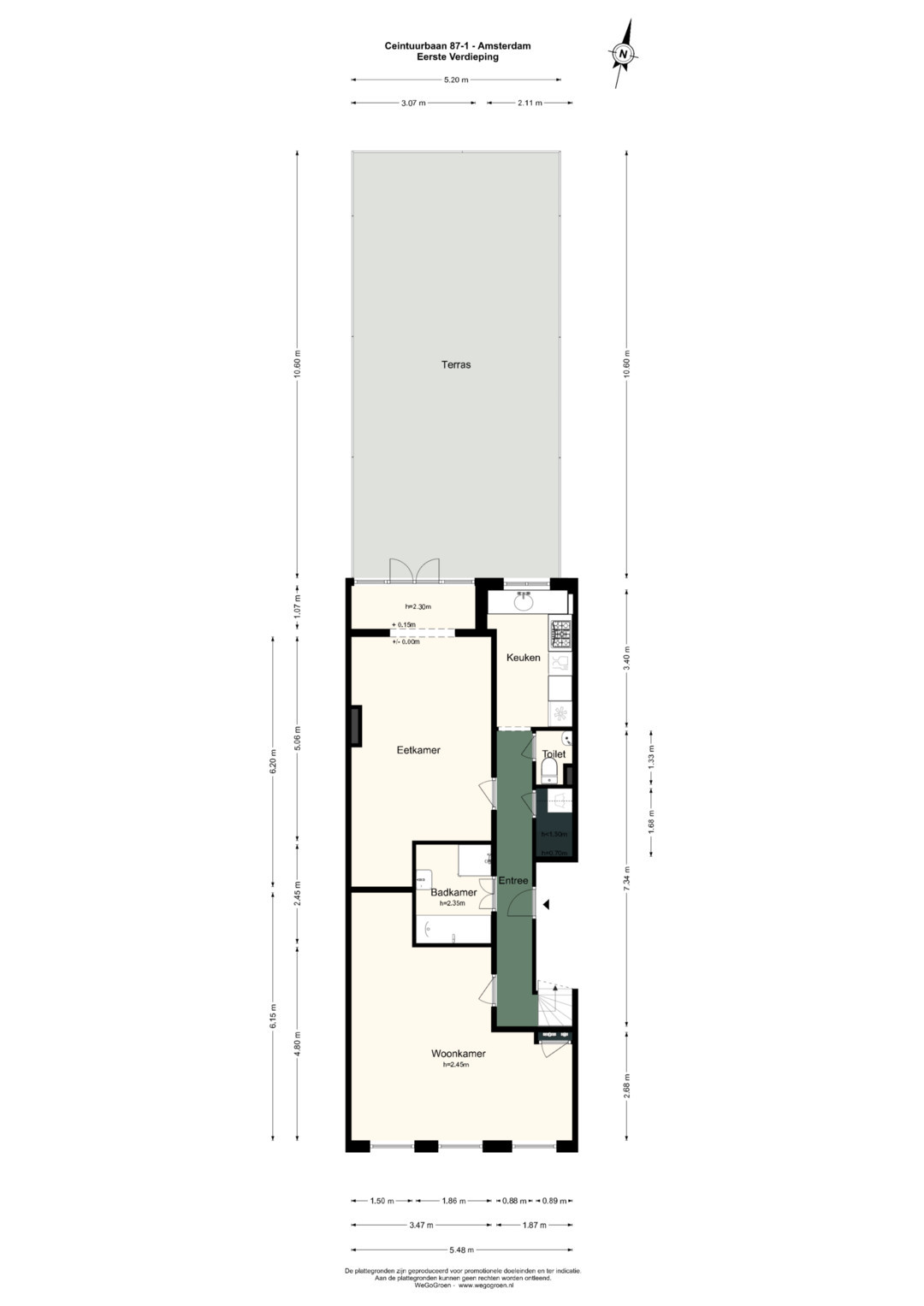 Appartement te koop: Ceintuurbaan 87-1, Amsterdam