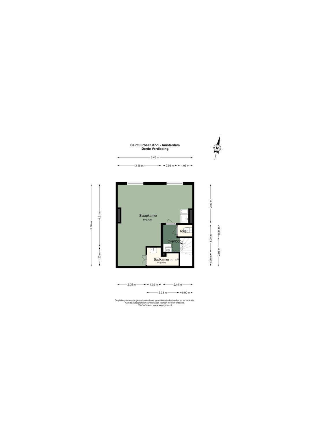 Appartement te koop: Ceintuurbaan 87-1, Amsterdam