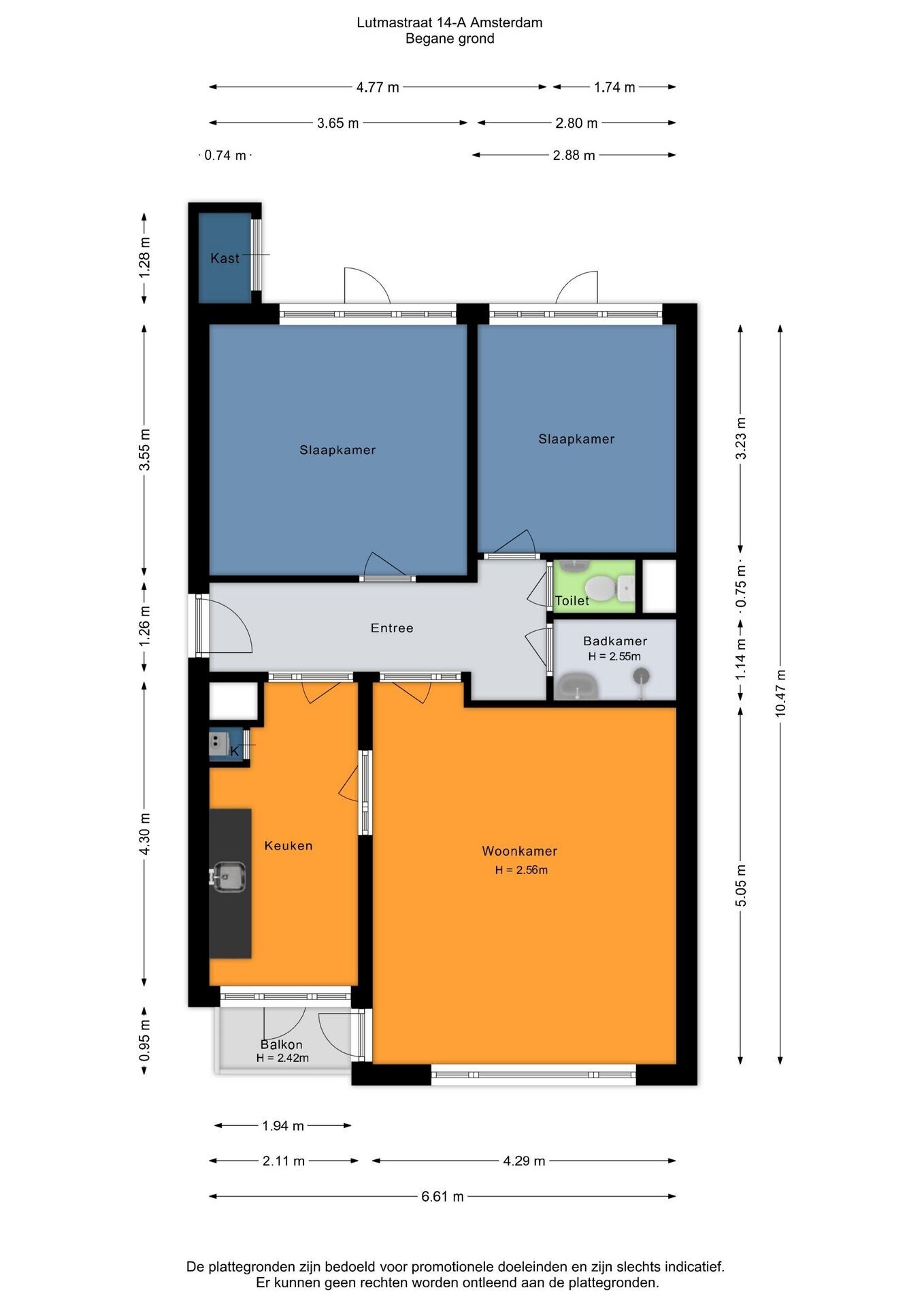 Appartement te koop: Lutmastraat 14A, Amsterdam