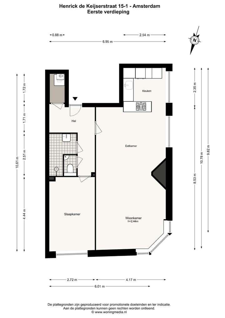 Appartement te koop: Henrick de Keijserstraat 15-1, Amsterdam