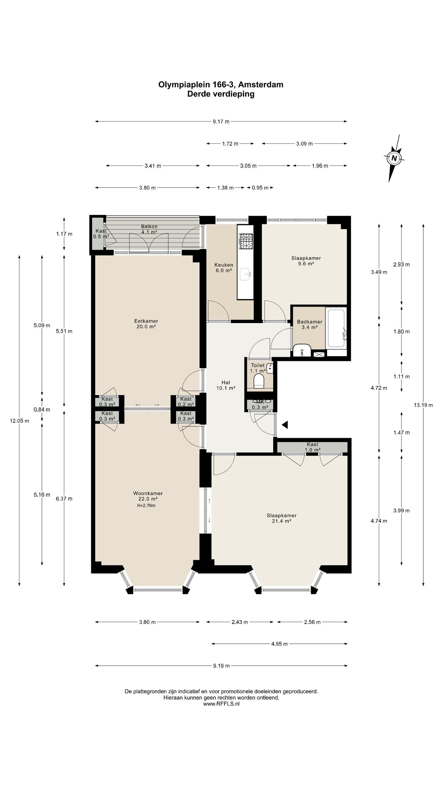 Appartement te koop: Olympiaplein 166-3, Amsterdam