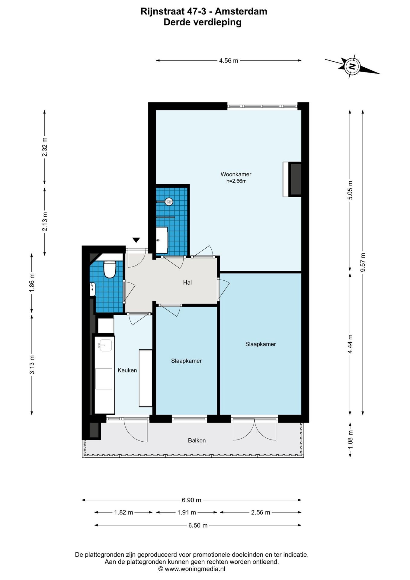 Appartement te koop: Rijnstraat 47-3, Amsterdam