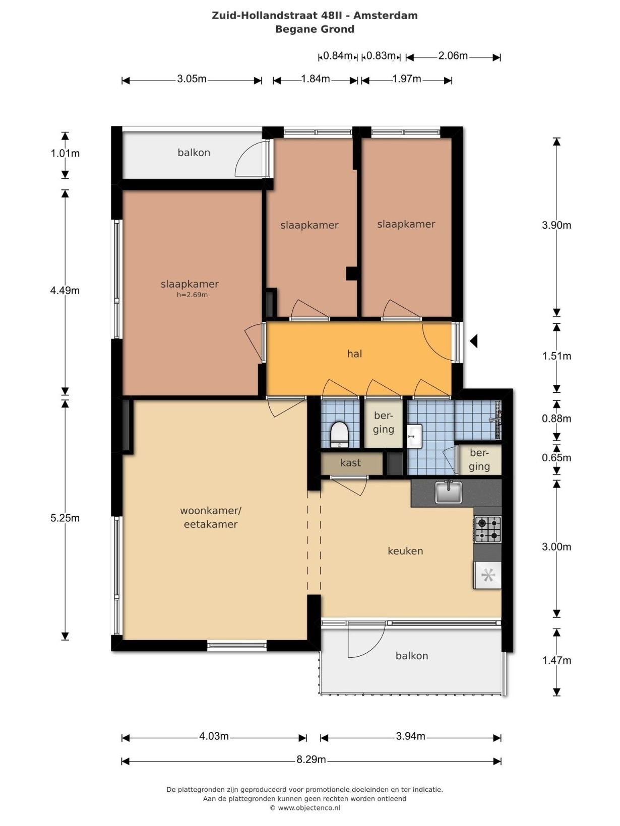 Appartement te koop: Zuid-Hollandstraat 48-2, Amsterdam