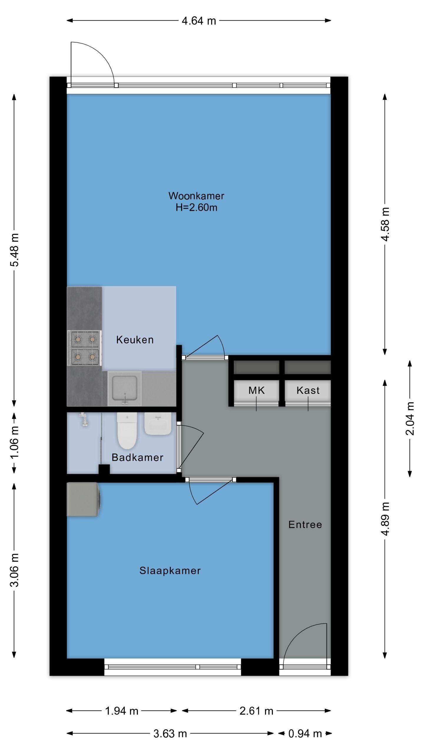 Studio te koop: Doddendaal 1, Amsterdam