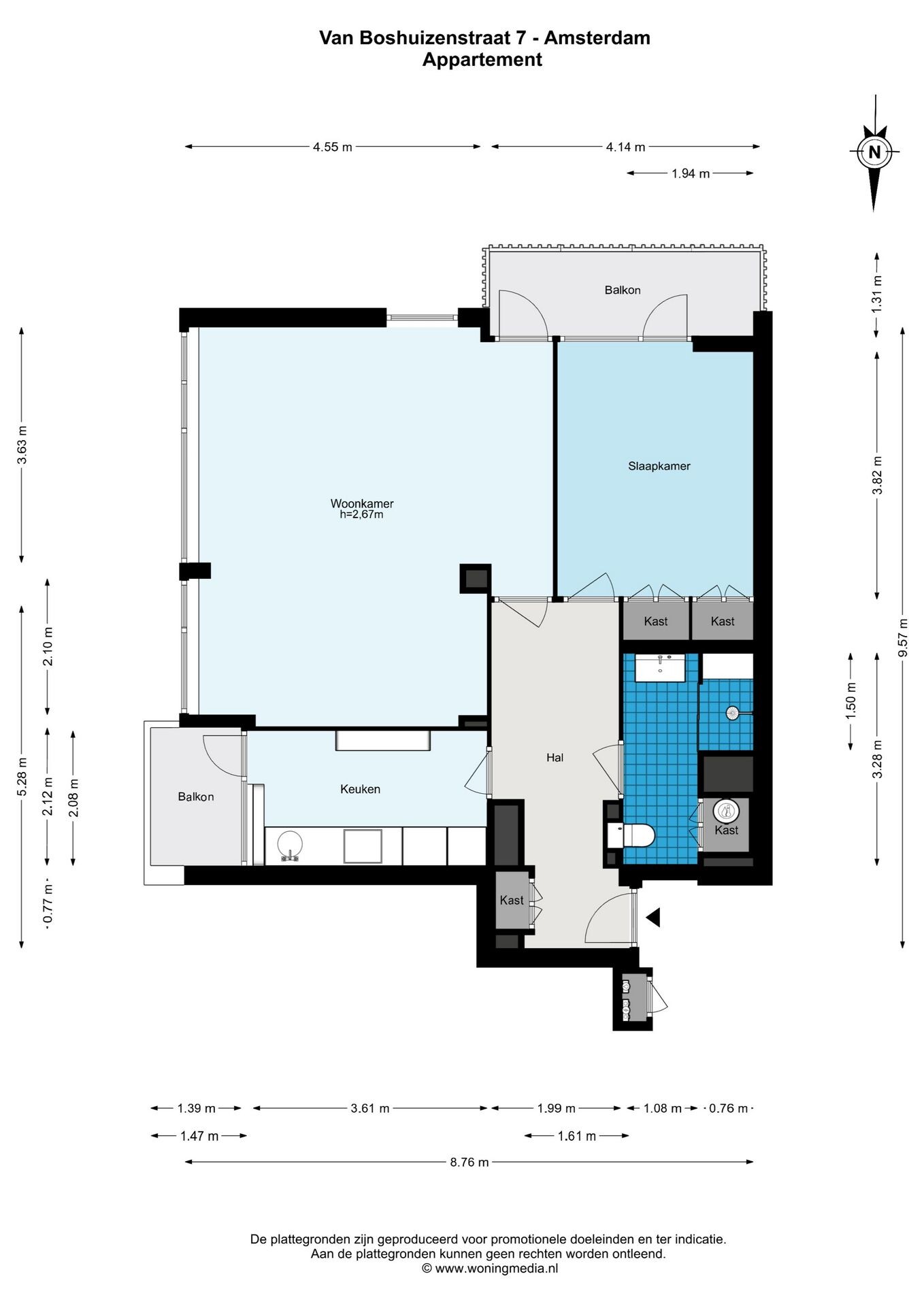 Studio te koop: Van Boshuizenstraat 7, Amsterdam
