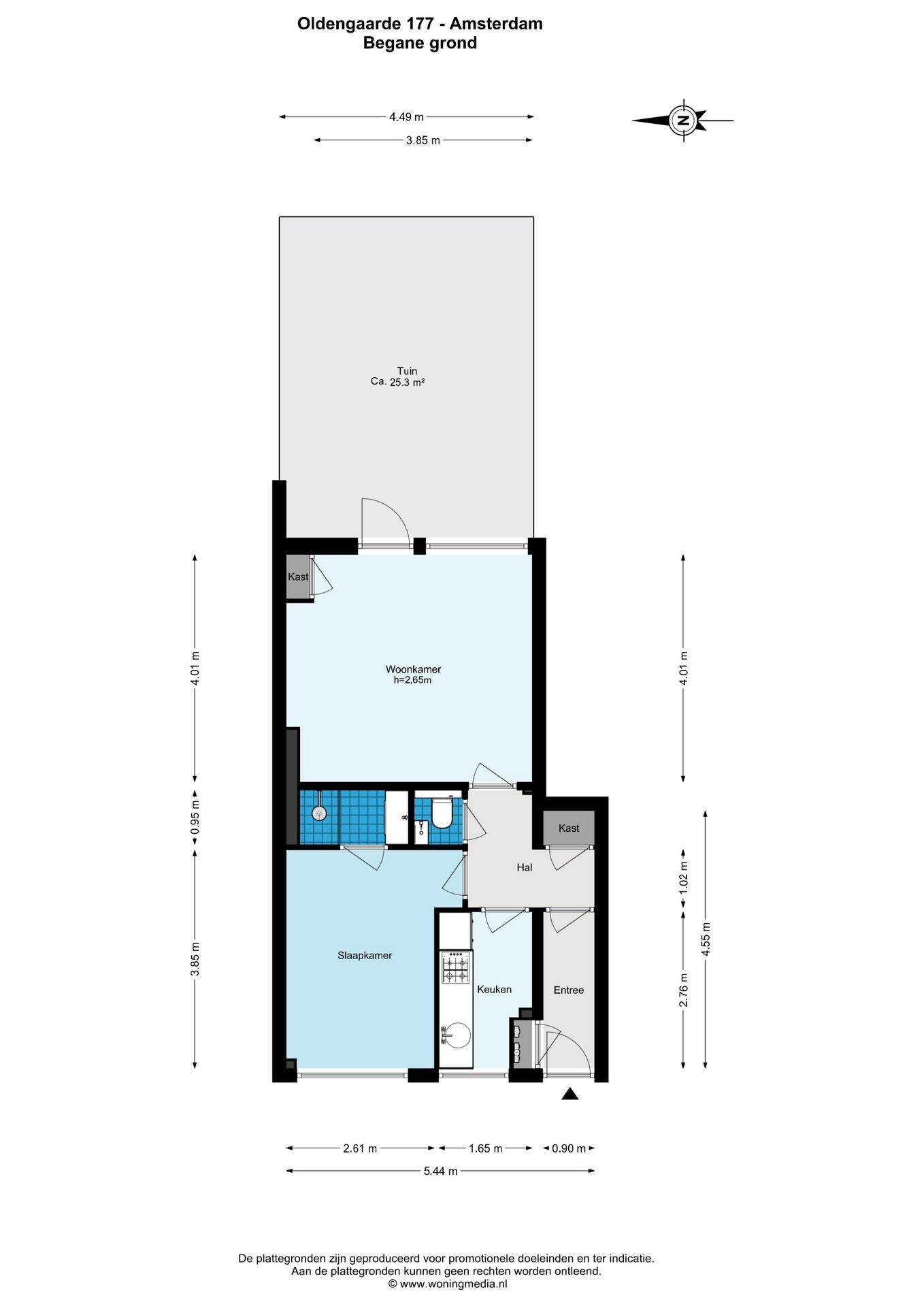 Studio te koop: Oldengaarde 177, Amsterdam