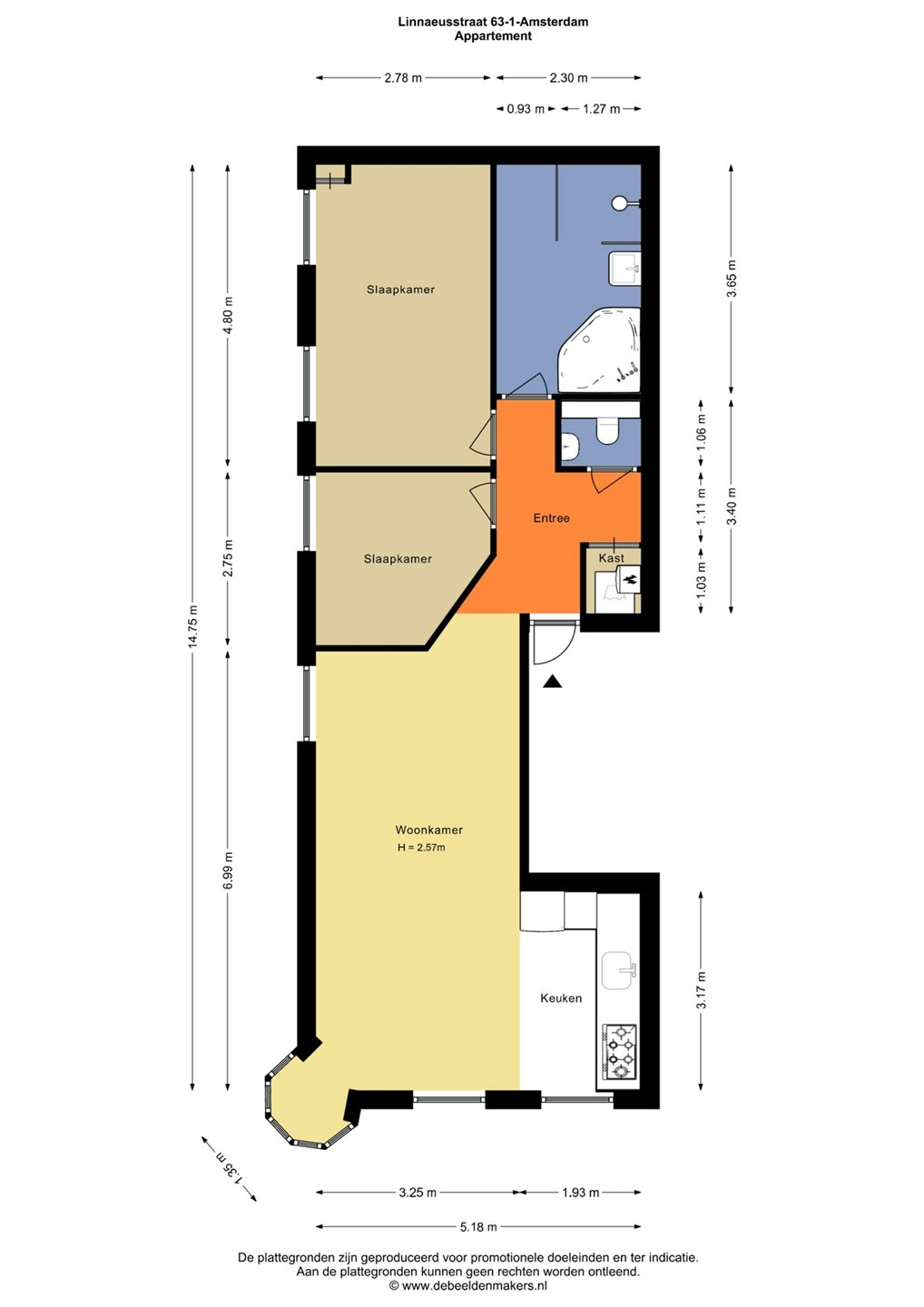 Appartement te koop: Linnaeusstraat 63-1, Amsterdam