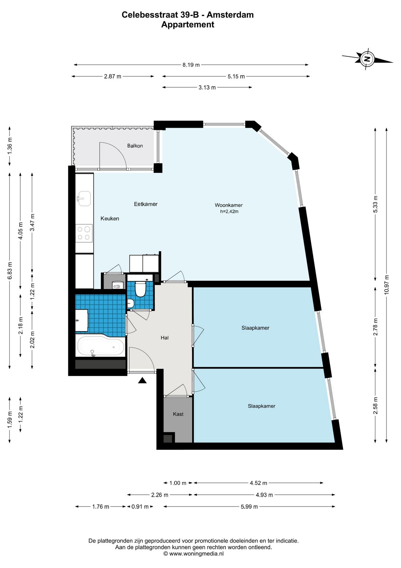 Appartement te koop: Celebesstraat 39B, Amsterdam