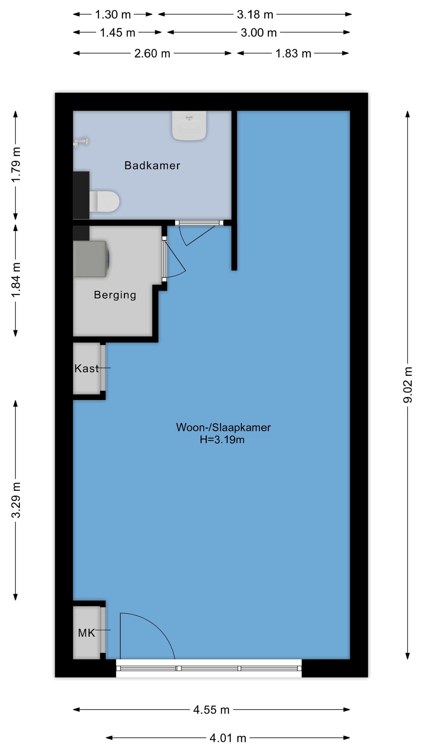 Studio te koop: Hogehilweg 6A, Amsterdam