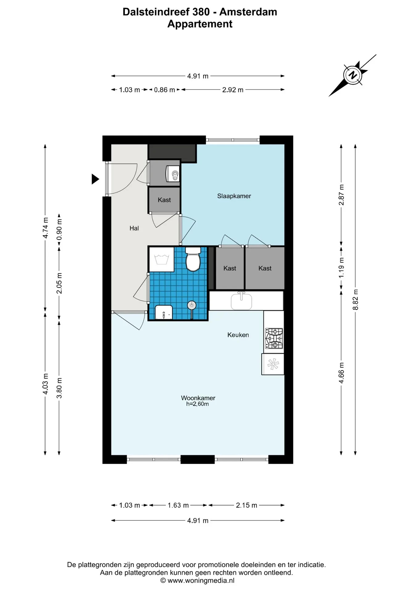 Studio te koop: Dalsteindreef 380, Amsterdam