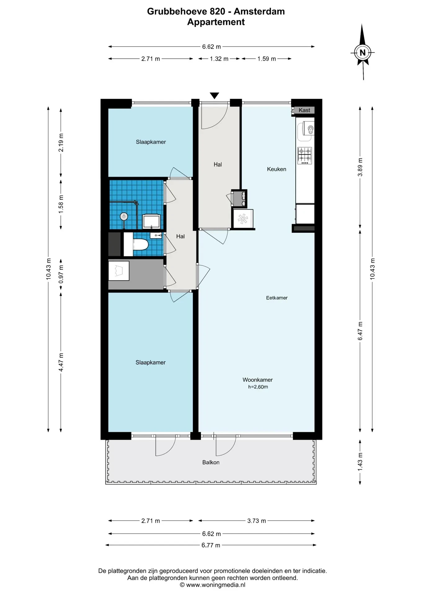 Appartement te koop: Grubbehoeve 820, Amsterdam