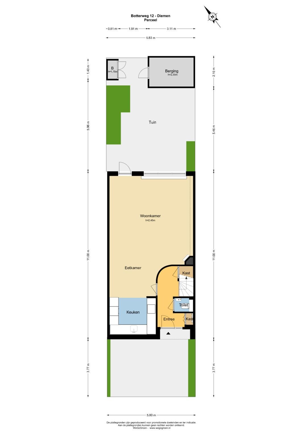 Tussenwoning te koop: Botterweg 12, Diemen