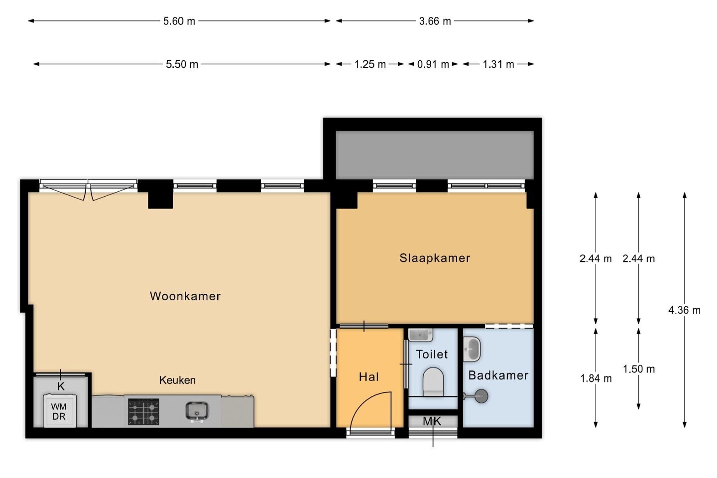 Studio te koop: Marktgracht 120, Almere