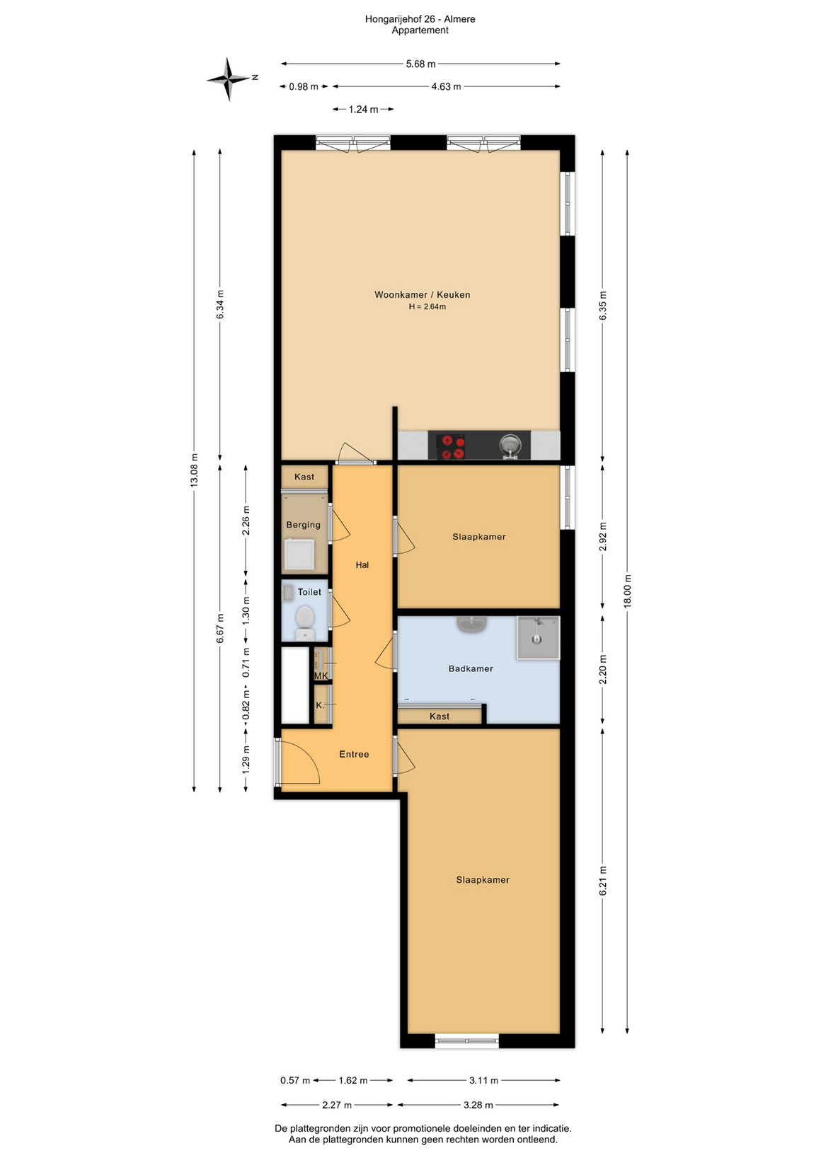 Appartement te koop: Hongarijehof 26, Almere