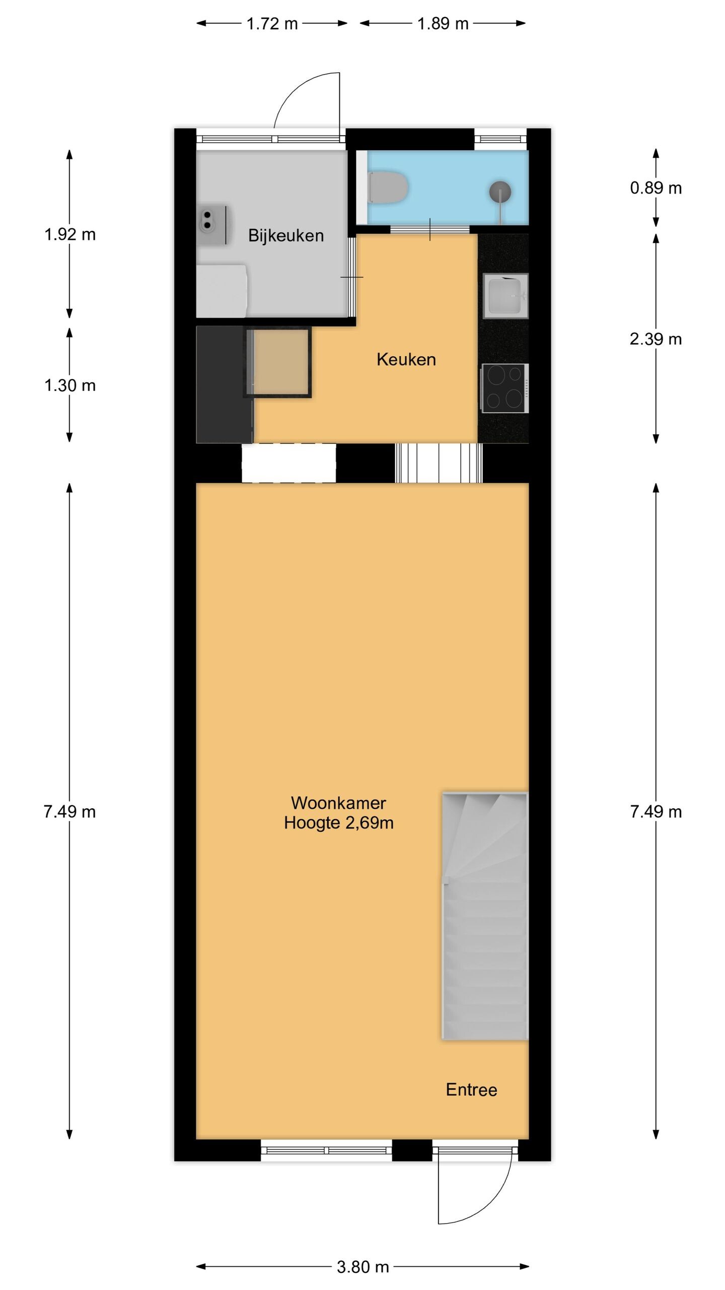 Tussenwoning te koop: Wilhelminastraat 8, Weesp