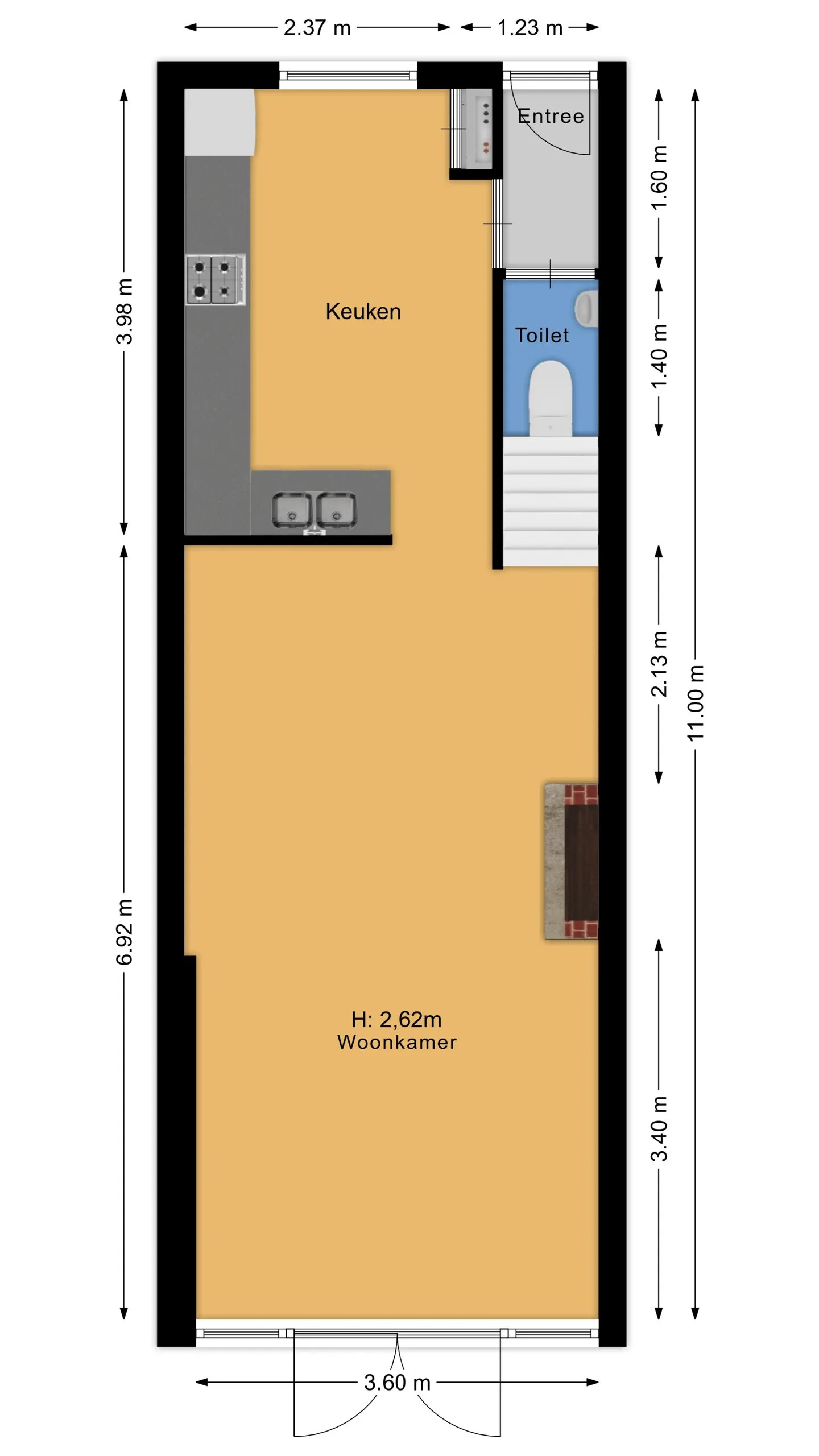 Tussenwoning te koop: Herensingel 93, Weesp