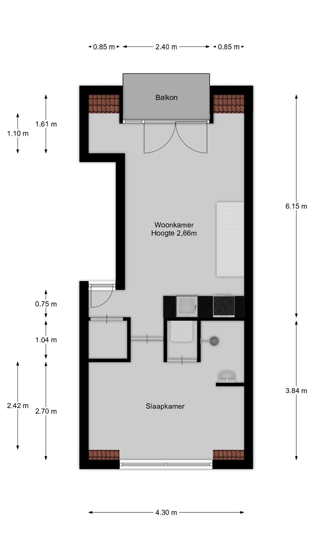 Studio te koop: Hogeweg 21F, Bussum