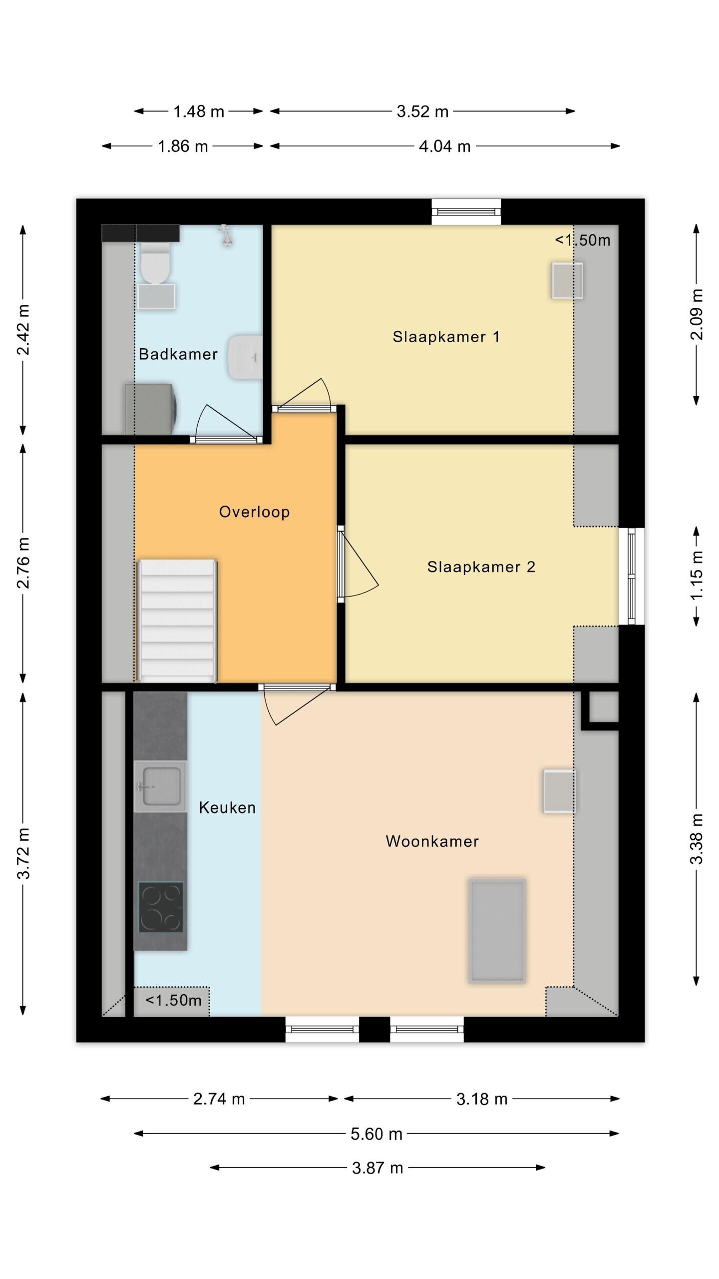 Appartement te koop: Ooievaarstraat 26A, Zaandam