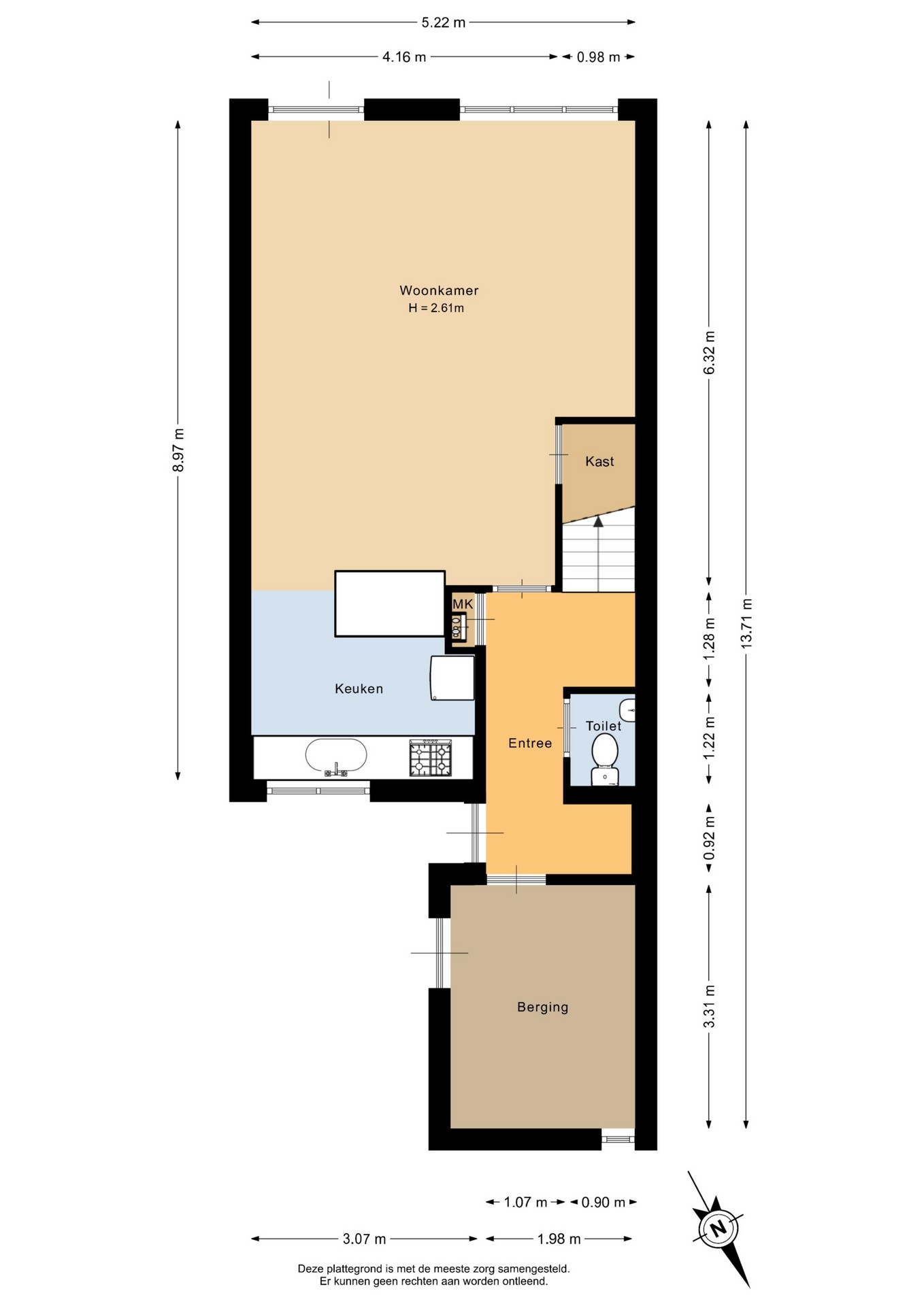 Tussenwoning te koop: Buinerdiep 17, Zaandam