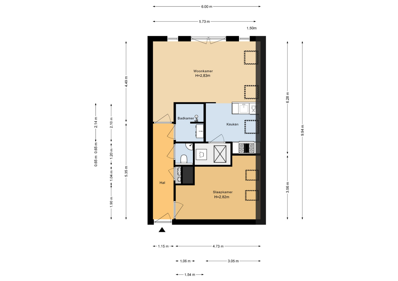 Appartement te koop: Zonnebloemstraat 45, Hippolytushoef