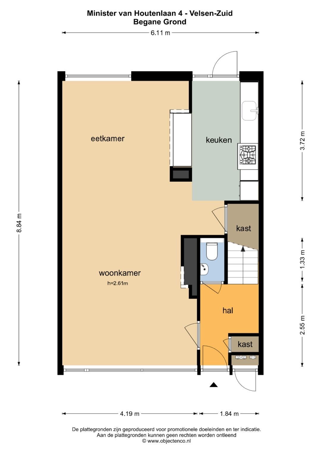 Tussenwoning te koop: Minister van Houtenlaan 4, Velsen-Zuid
