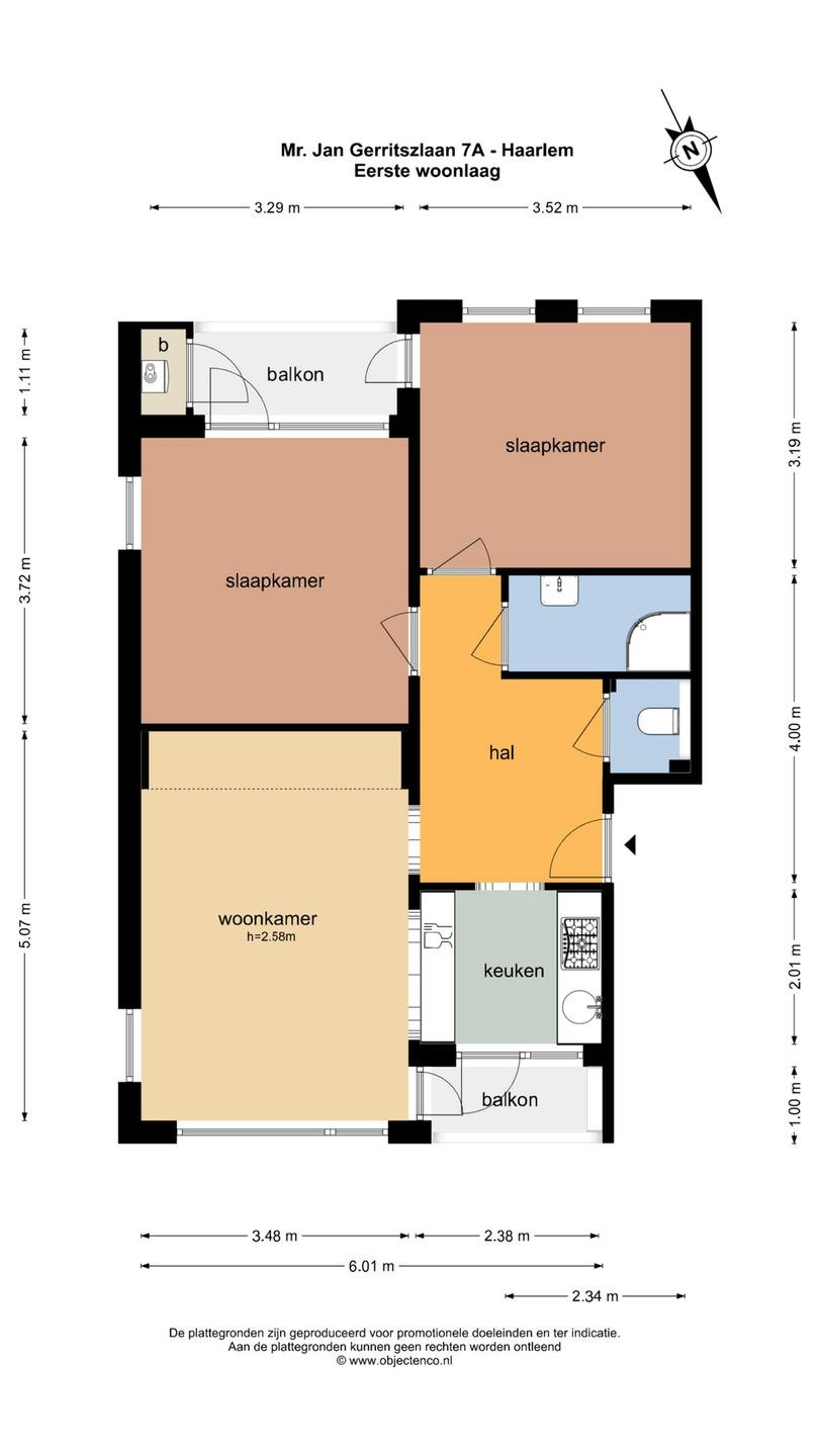 Appartement te koop: Mr. Jan Gerritszlaan 7A, Haarlem