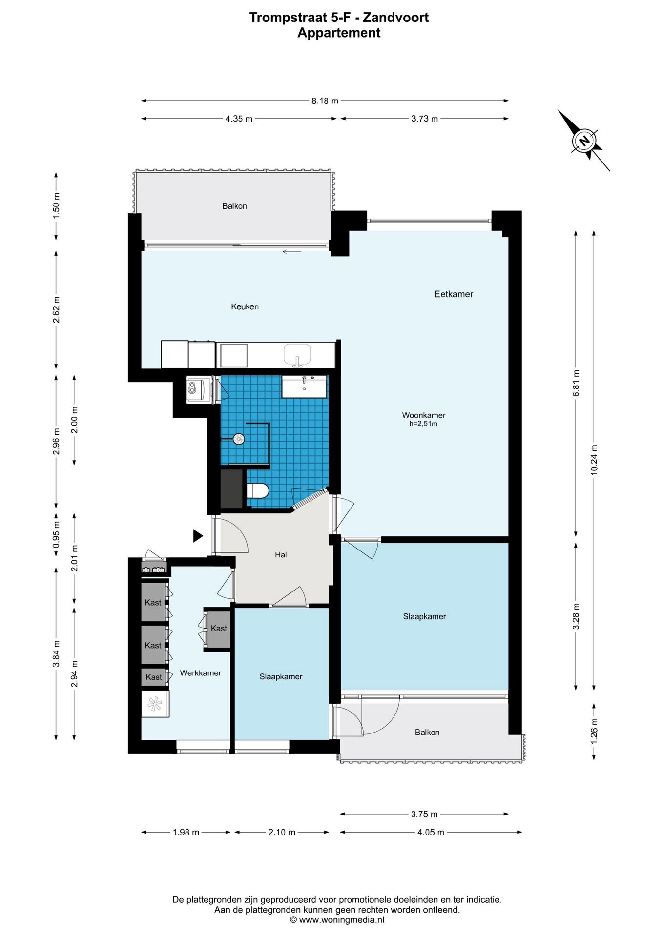 Appartement te koop: Trompstraat 5F, Zandvoort