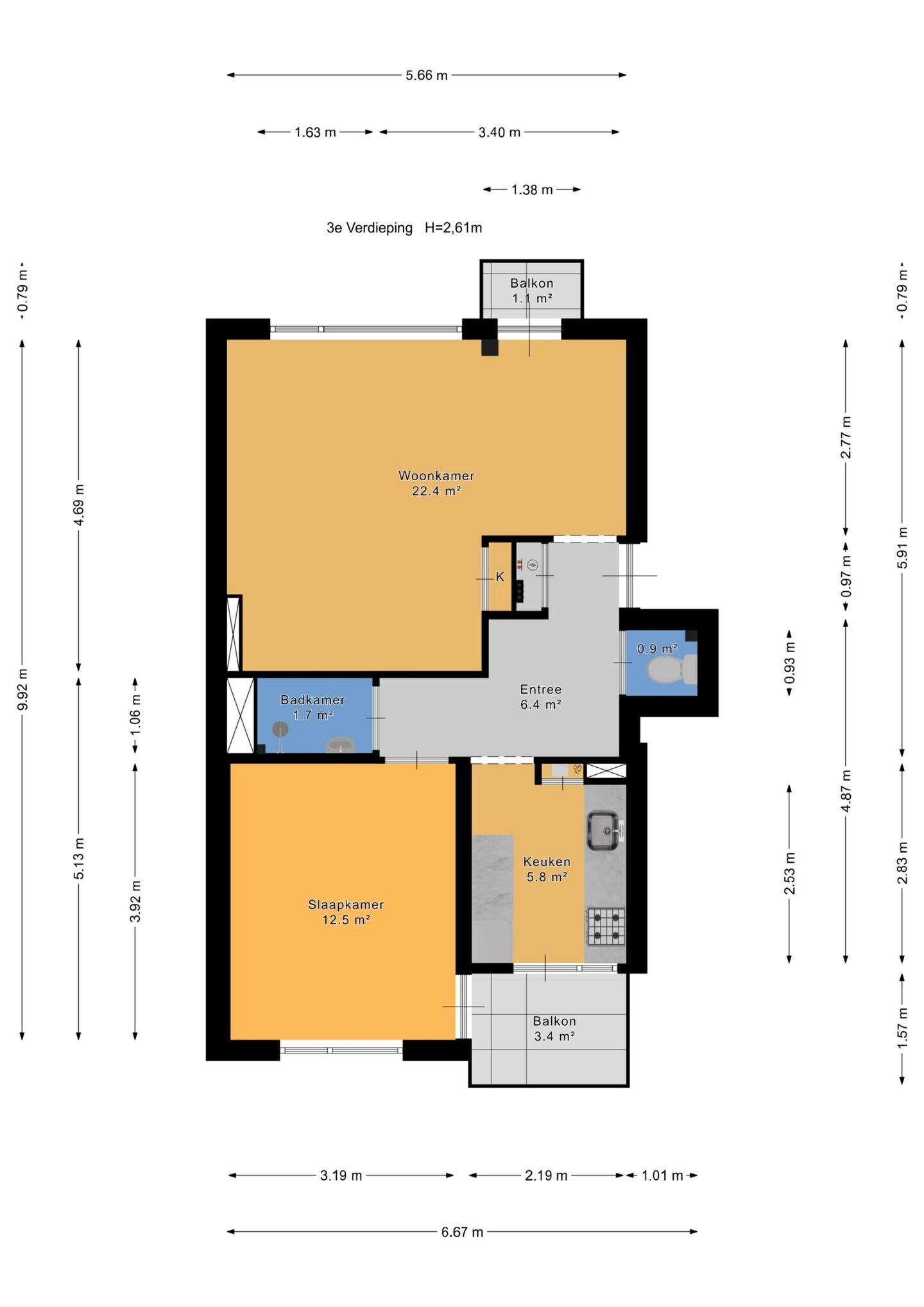 Appartement te koop: Monseigneur van Steelaan 146, Voorburg