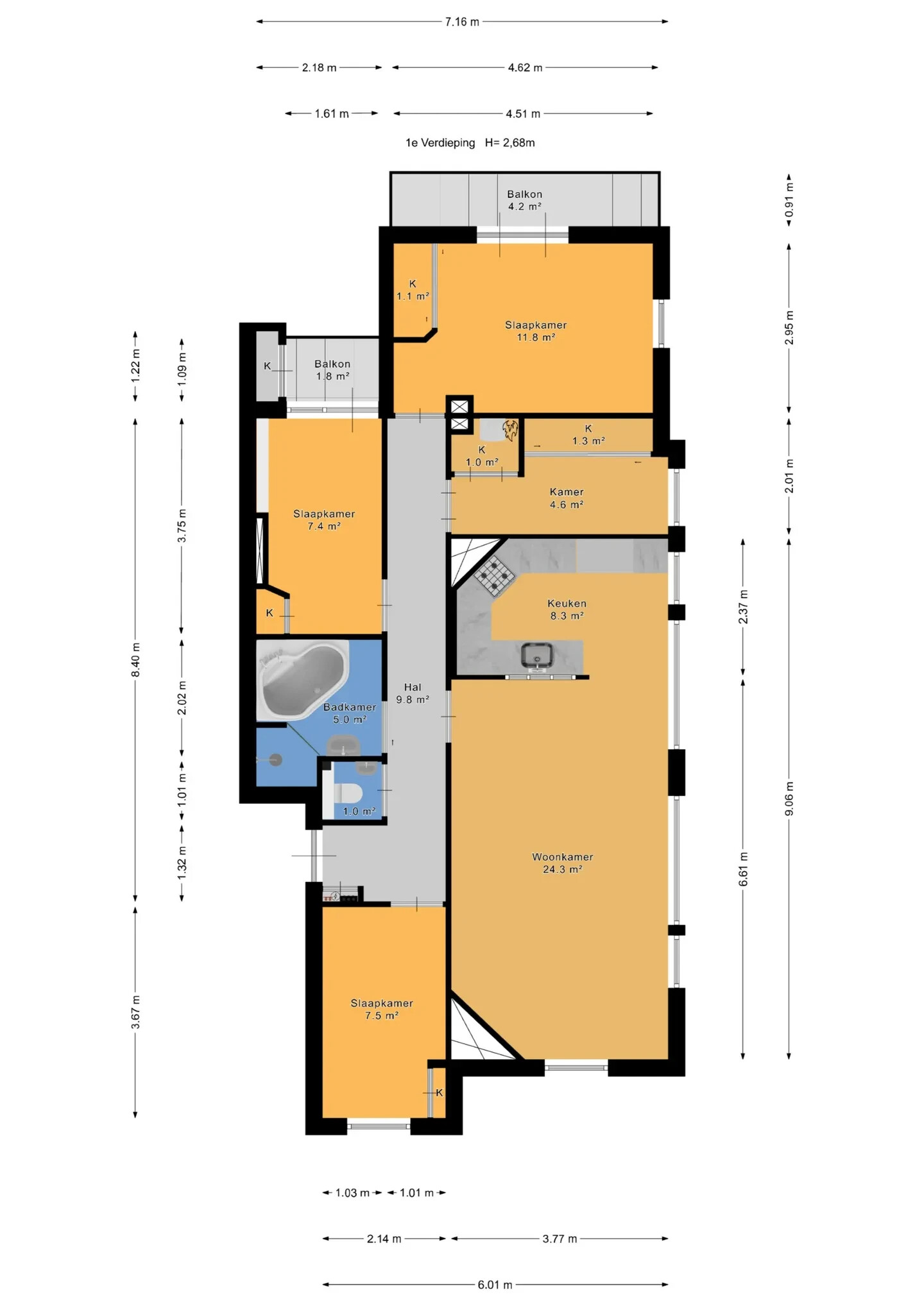 Appartement te koop: Koningin Wilhelminalaan 245, Voorburg