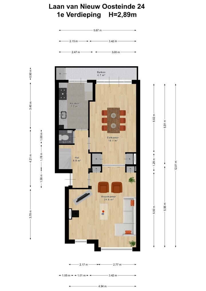 Appartement te koop: Laan van Nieuw Oosteinde 24, Voorburg