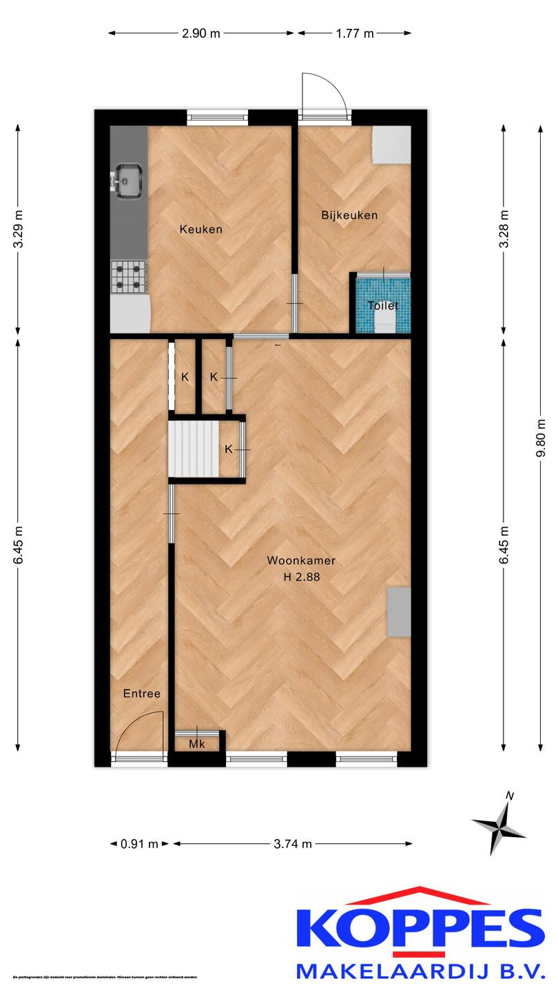 Tussenwoning te koop: J.W.C. Bloemstraat 29, Alphen Aan Den Rijn